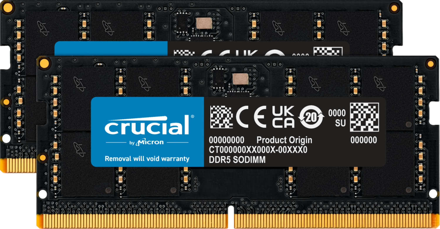 64GB (2x32GB) Crucial DDR5-5200 CL 42 SO-DIMM RAM Notebook Speicher Kit