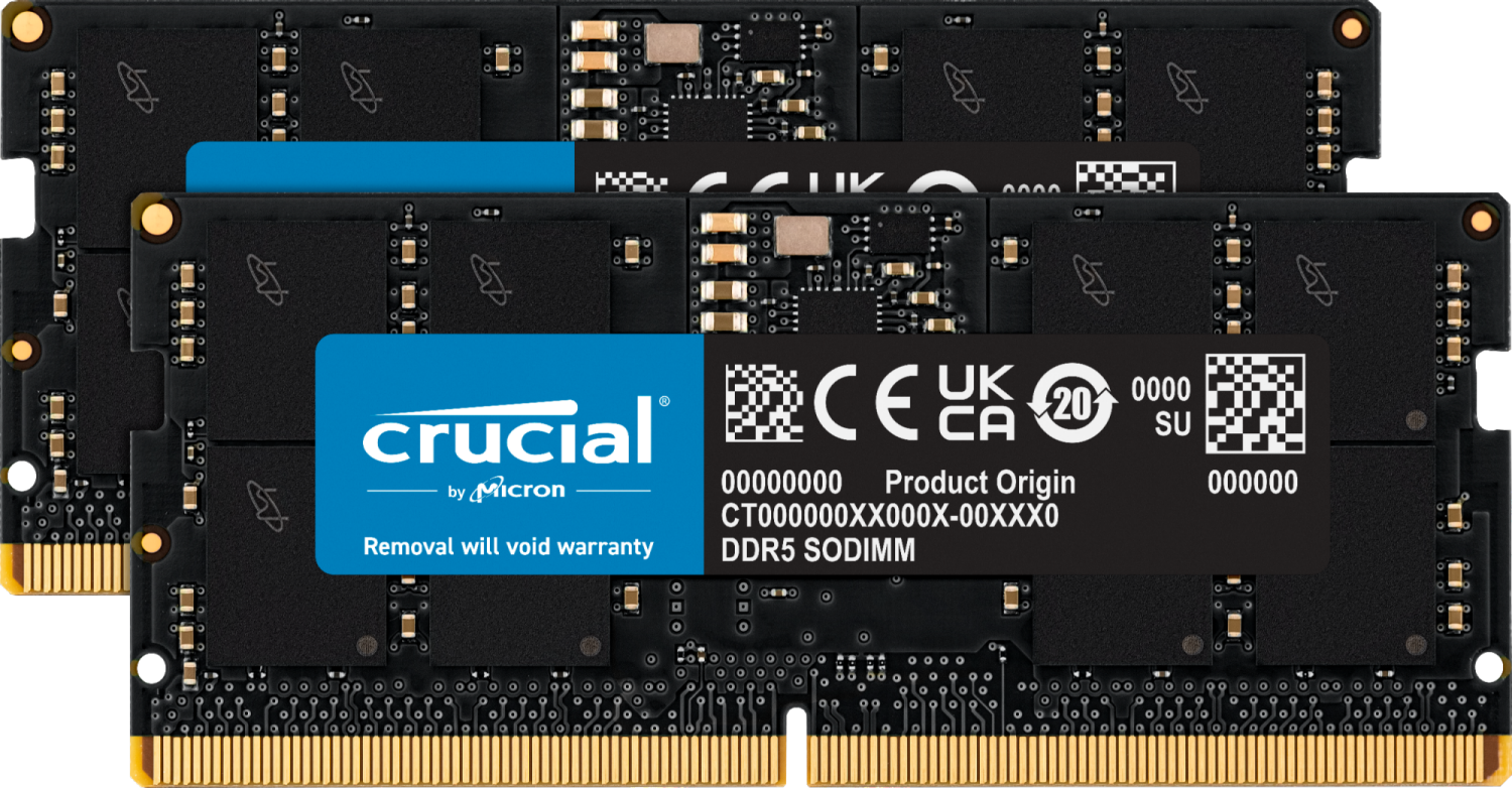 48GB (2x24GB) Crucial DDR5-5600 CL 46 SO-DIMM RAM Notebook Speicher