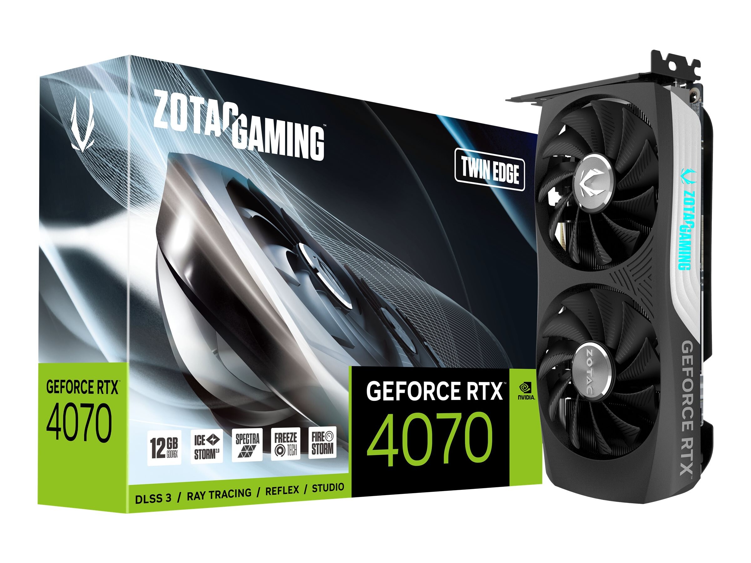 ZOTAC GAMING GeForce RTX 4070 Twin Edge 12GB GDDR6X Grafikkarte 3xDP/HDMI