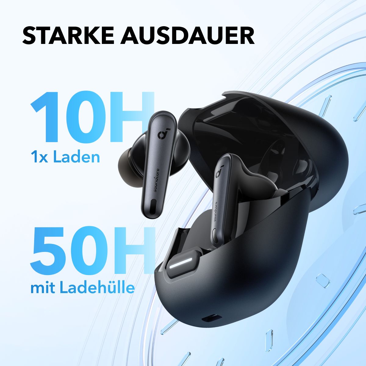 Soundcore by Anker Liberty 4 NC True-Wireless In-Ear Bluetooth-Kopfhörer schwarz