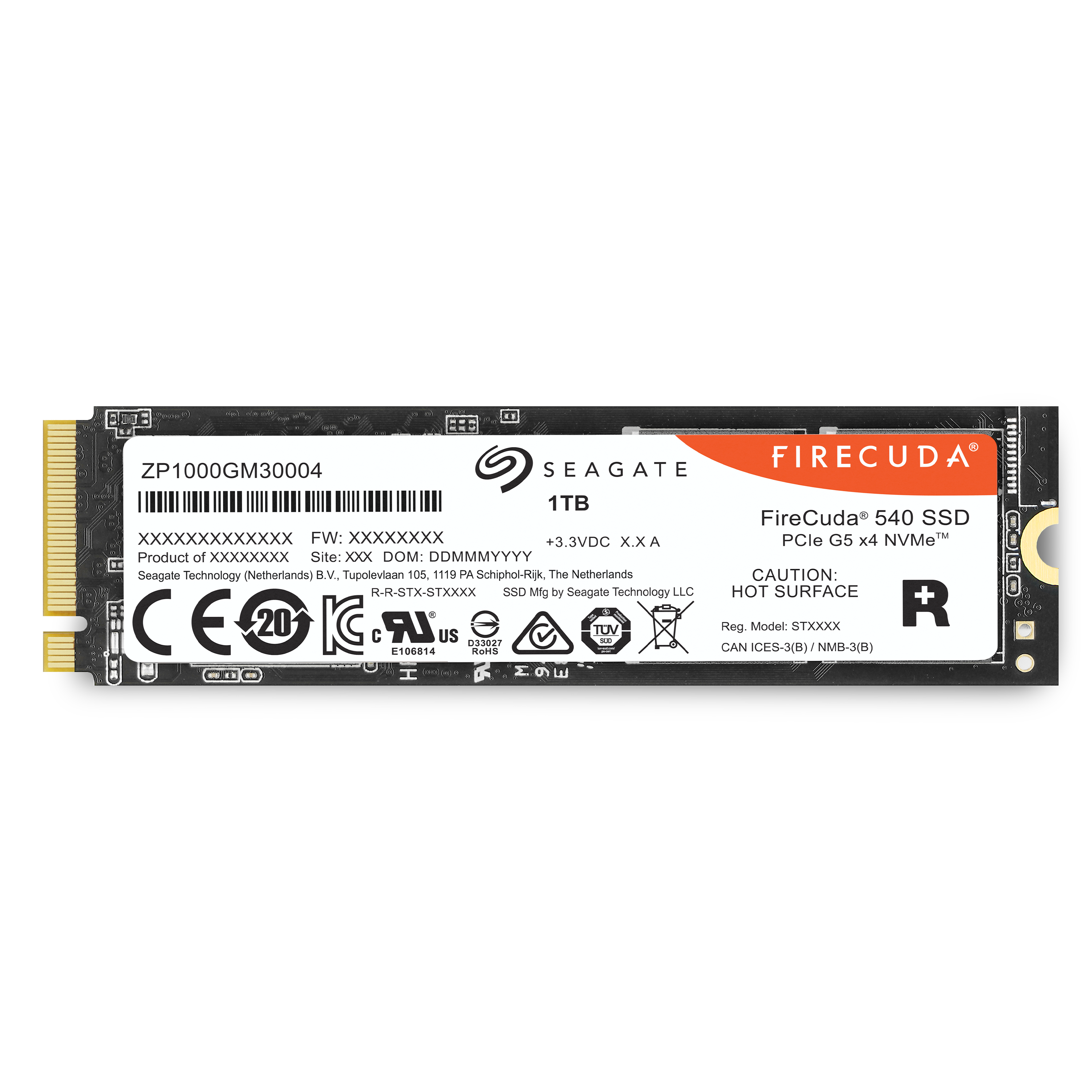 Seagate Firecuda 540 NVMe SSD 1 TB M.2 2280 PCIe Gen5