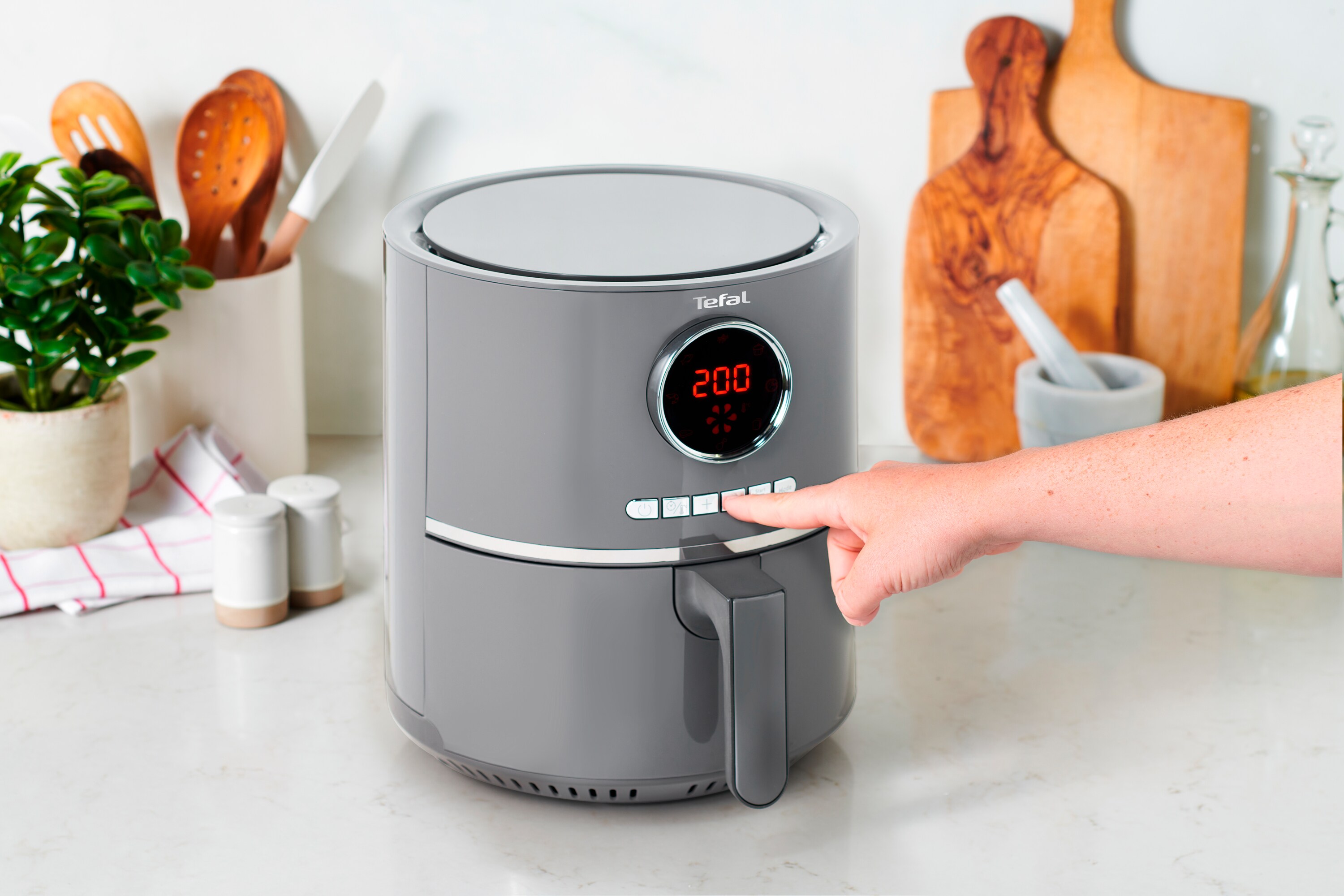 Tefal EY111B.EL Ultra Fry Digital Heißluft-Fritteuse schwarz