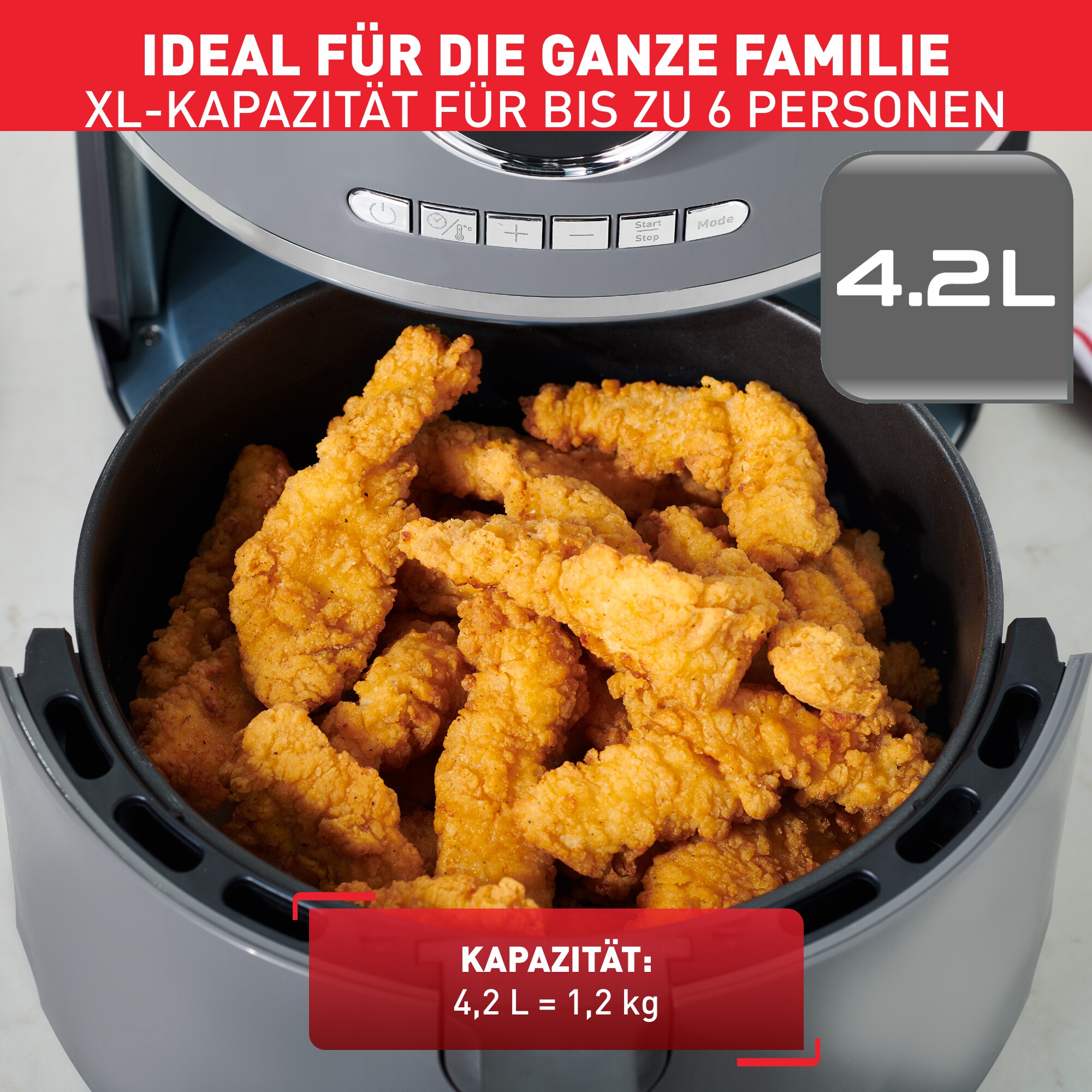 Tefal EY111B.EL Ultra Fry Digital Heißluft-Fritteuse schwarz