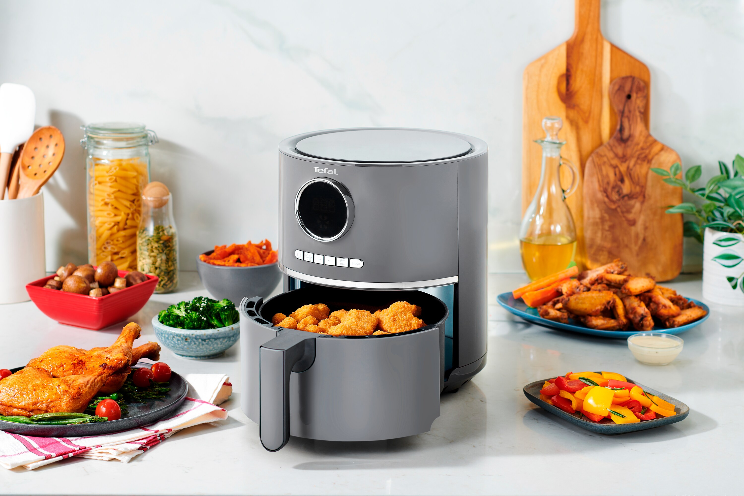 Tefal EY111B.EL Ultra Fry Digital Heißluft-Fritteuse schwarz