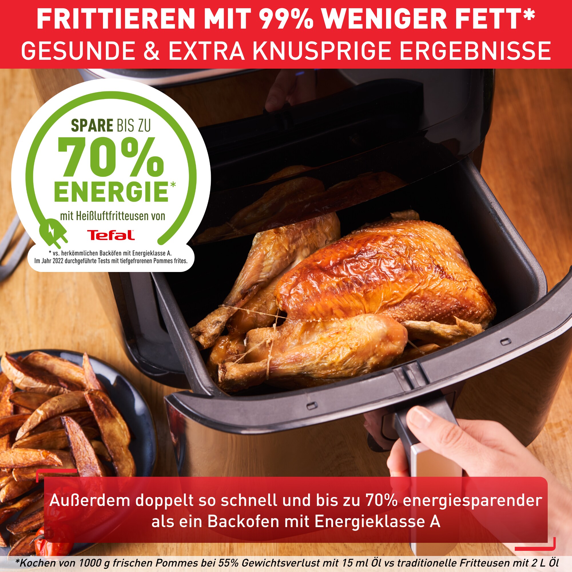 Tefal FW201815 Easy Fry Classic Heißluft-Fritteuse schwarz