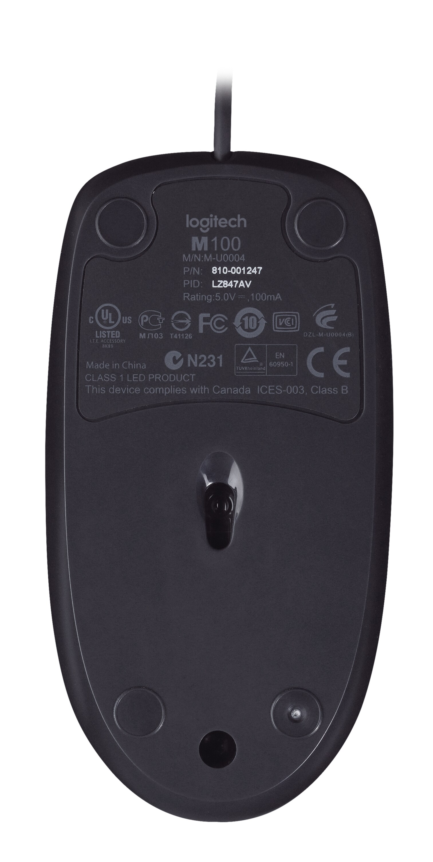 Logitech M100 Schwarz - Kabelgebundene Maus - Komfortabel. Robust. Unverzichtbar