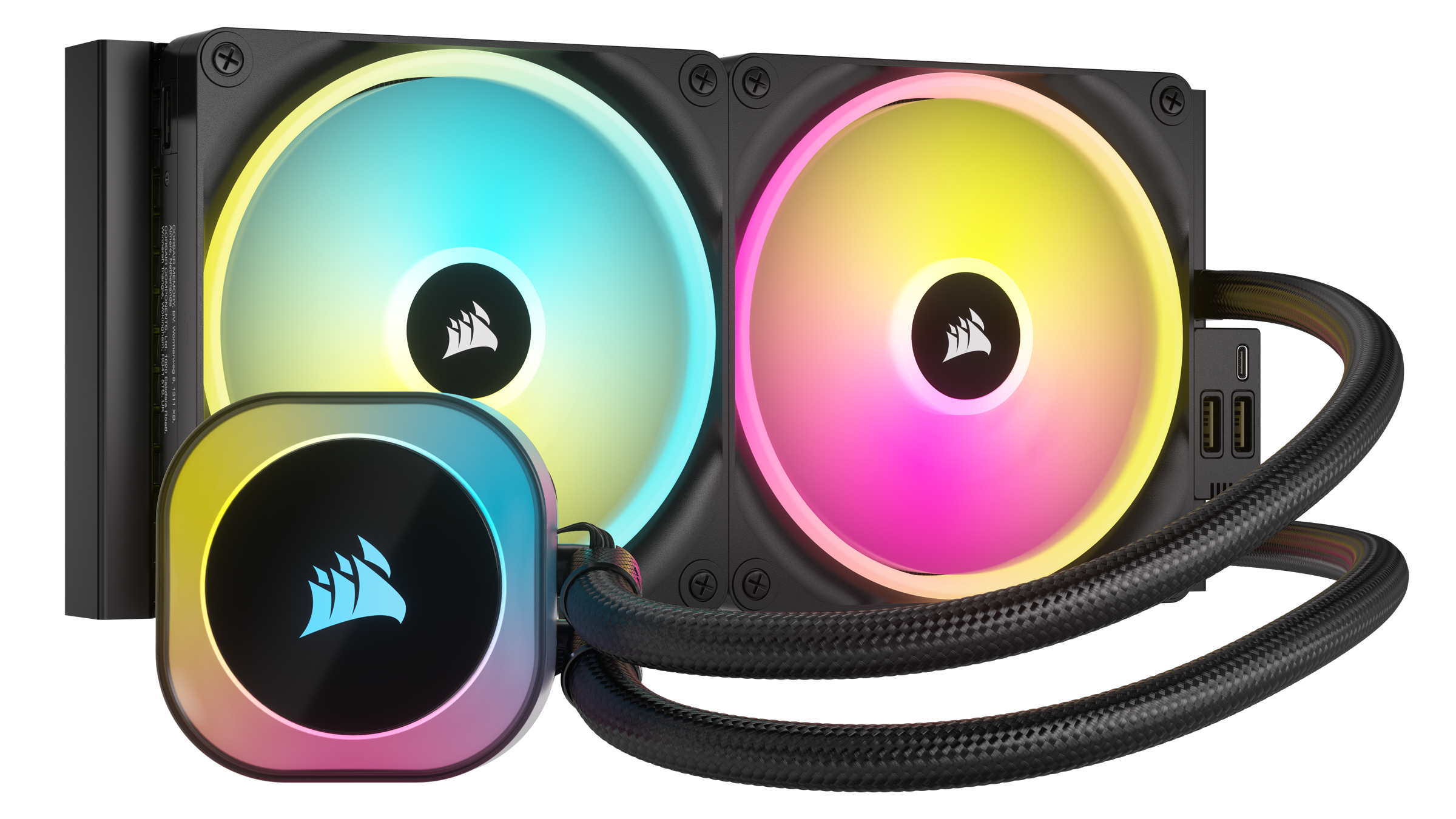 Corsair ICUE LINK H115i RGB Wasserkühlung 280 mm Intel und AMD CPU schwarz