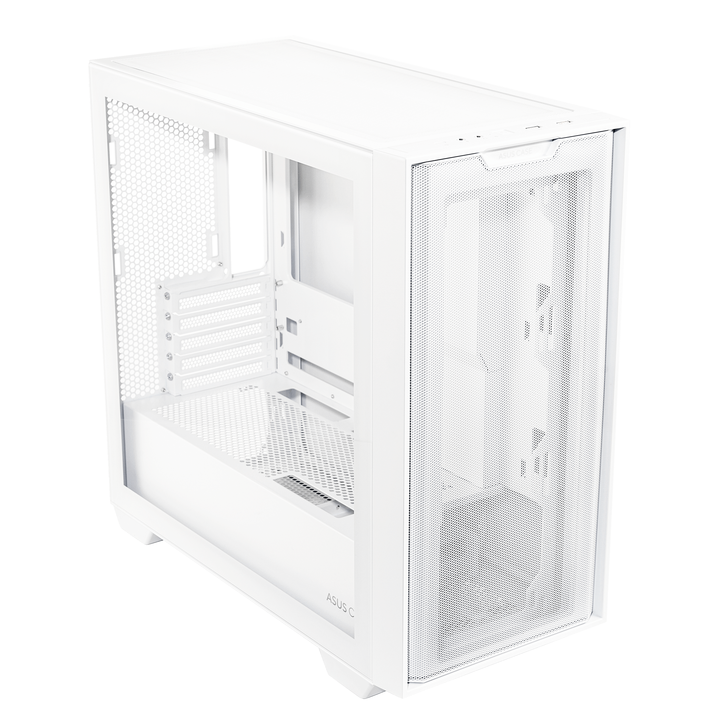 ASUS A21 Micro-ATX Gaming Gehäuse Gehäuse mit Seitenfenster weiß