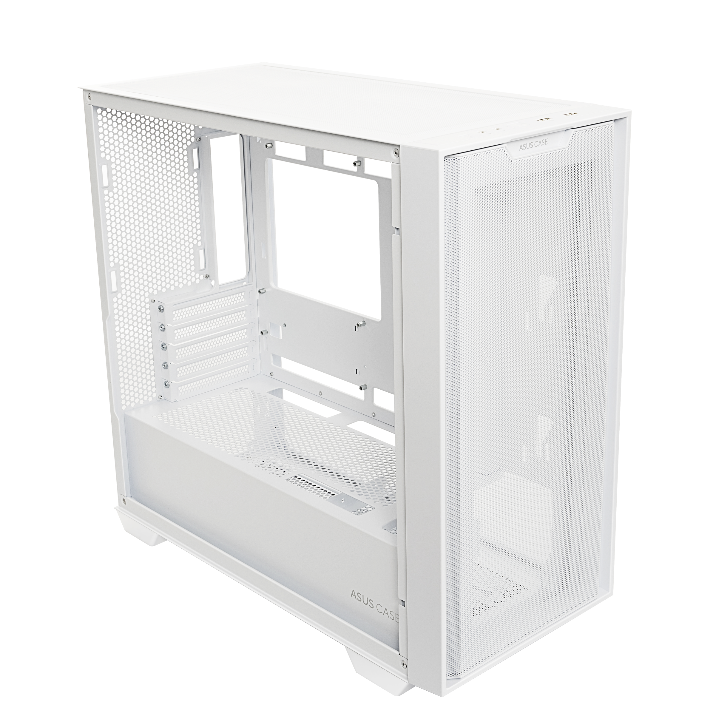 ASUS A21 Micro-ATX Gaming Gehäuse Gehäuse mit Seitenfenster weiß