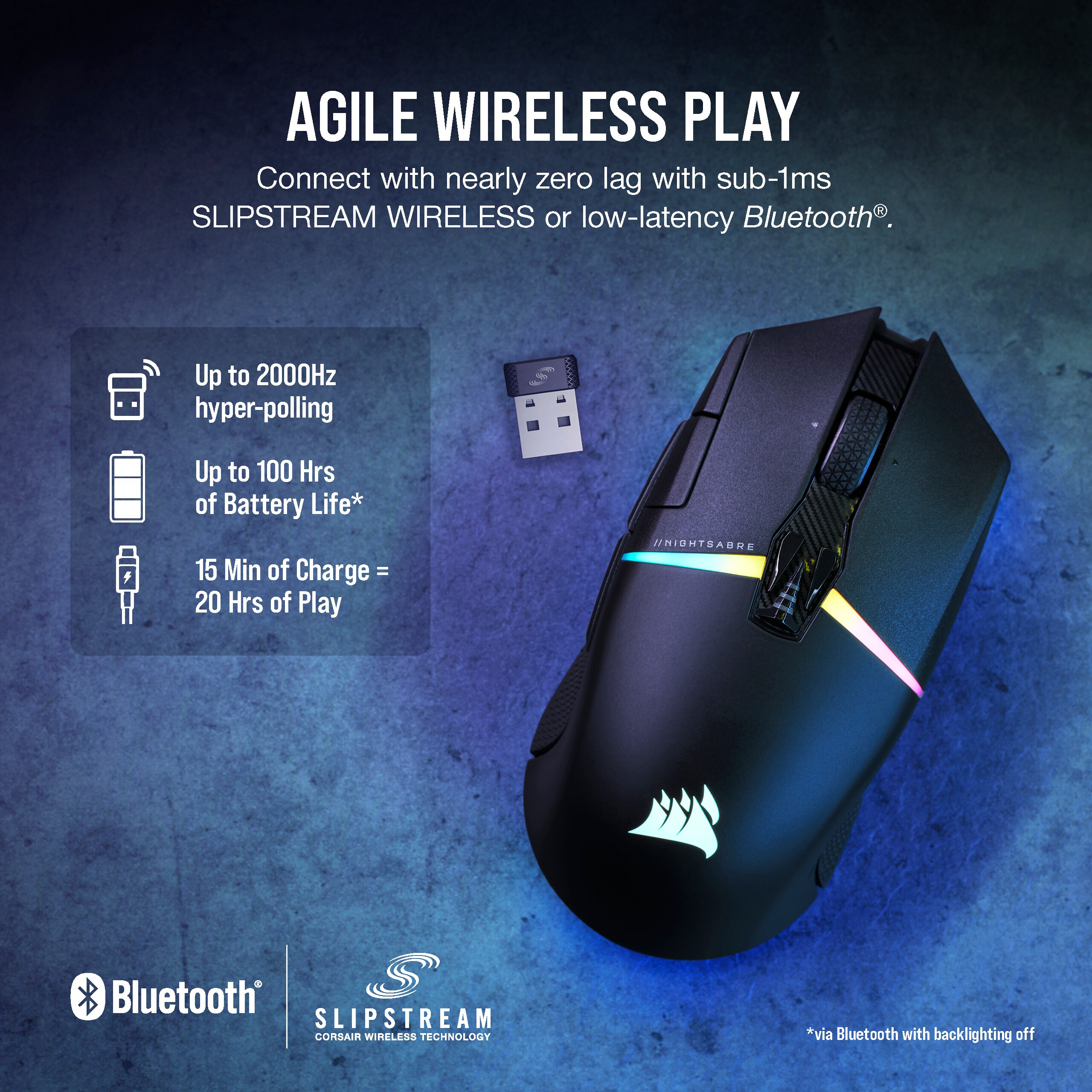 CORSAIR NIGHTSABRE Wireless RG-Gaming-Maus