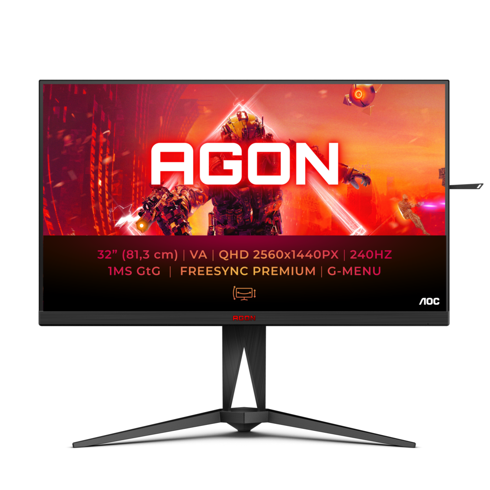 AOC AGON AG325QZN 80cm (31,5") QHD VA Gaming Monitor 16:9 HDMI/DP 240Hz 1ms Sync