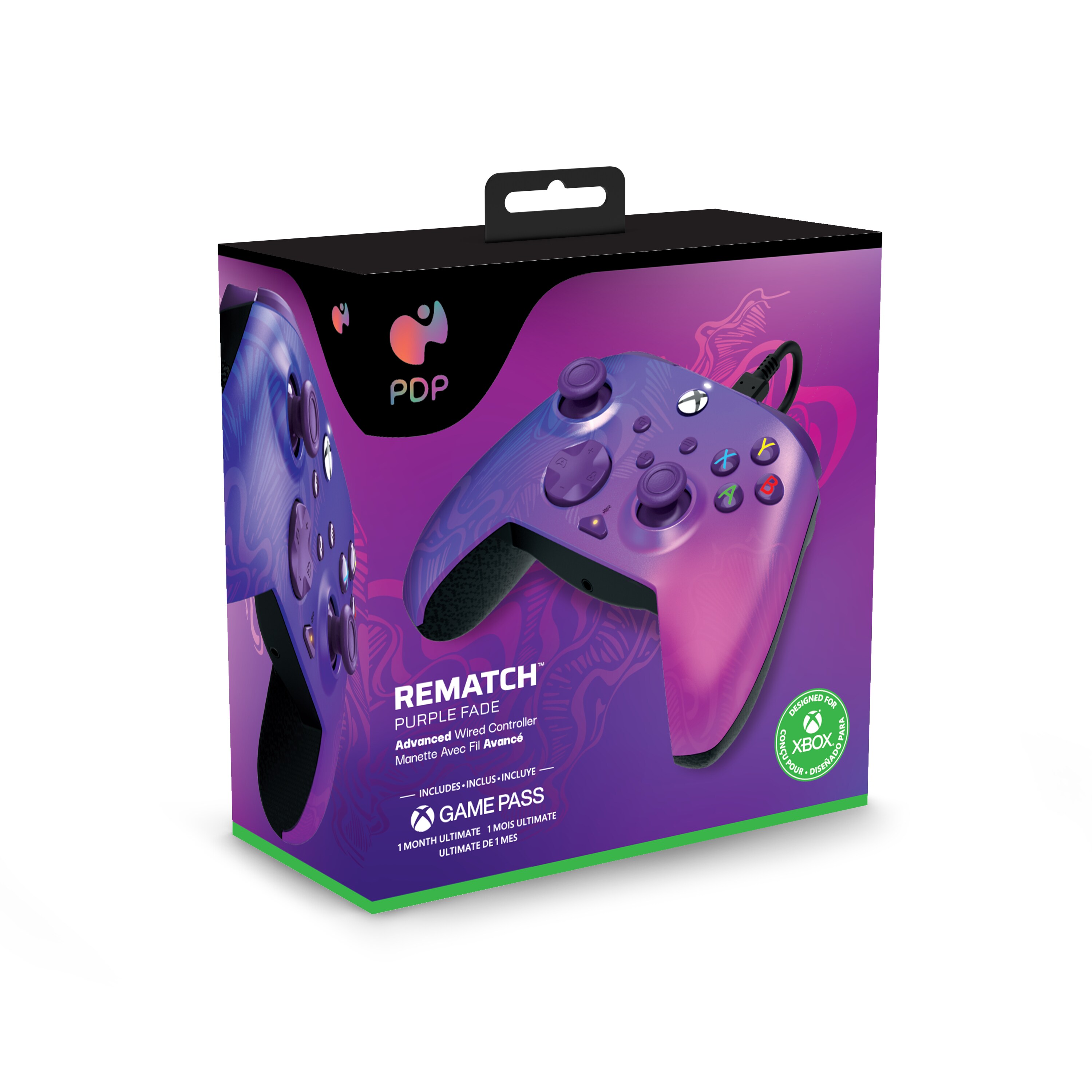 PDP Gaming Controller für Xbox Series X|S &amp; Xbox One Rematch Purple Fade