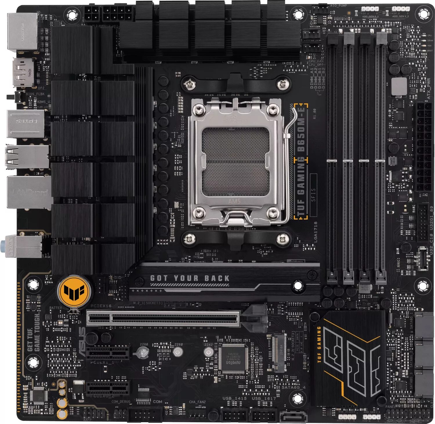 ASUS TUF B650M-E mATX Mainboard Sockel AM5 M.2/USB3.2 TypC/HDMI/DP