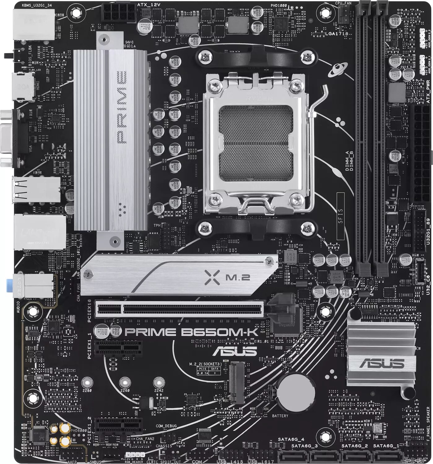 ASUS PRIME B650M-K mATX Mainboard Sockel AM5 M.2/HDMI/VGA