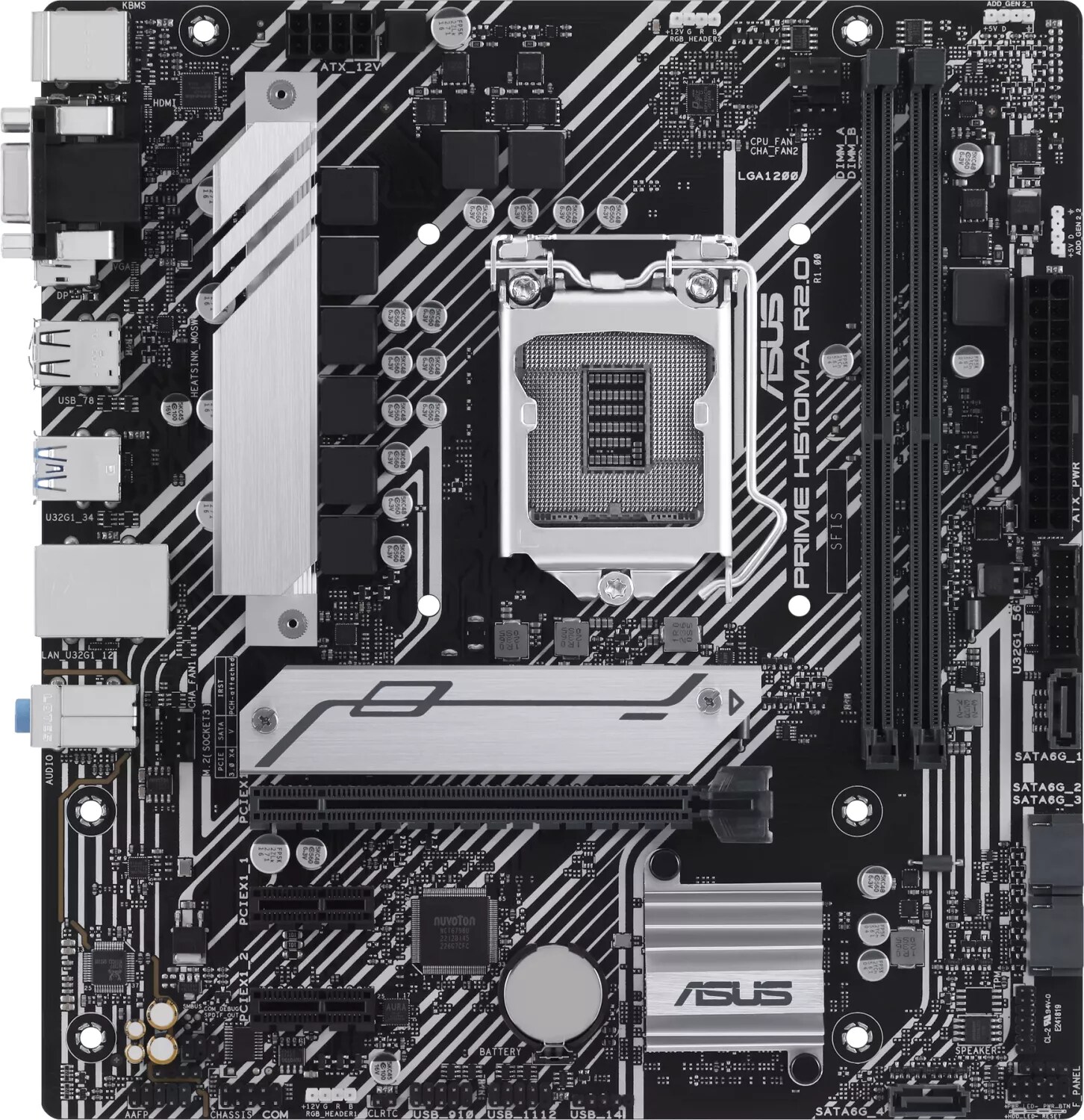 ASUS Prime H510M-A R2.0 mATX Mainboard Sockel 1200 M.2/USB3.2/HDMI/DP/VGA