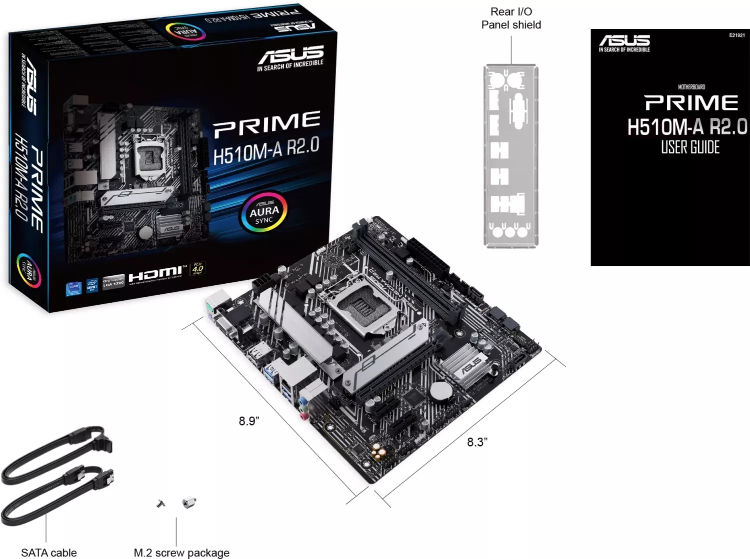 ASUS Prime H510M-A R2.0 mATX Mainboard Sockel 1200 M.2/USB3.2/HDMI/DP/VGA