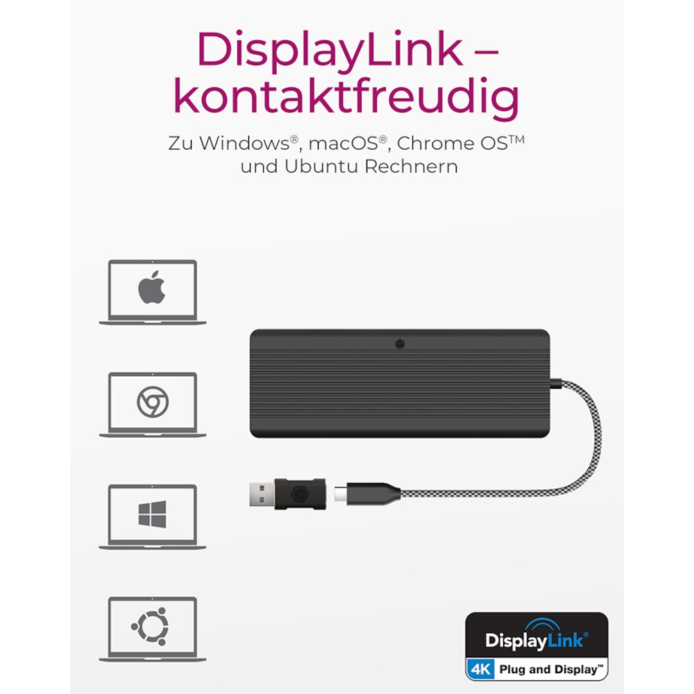 Raidsonic ICY BOX IB-DK4080AC USB Typ-C/A DockingStation 2xHDMI/2xDP