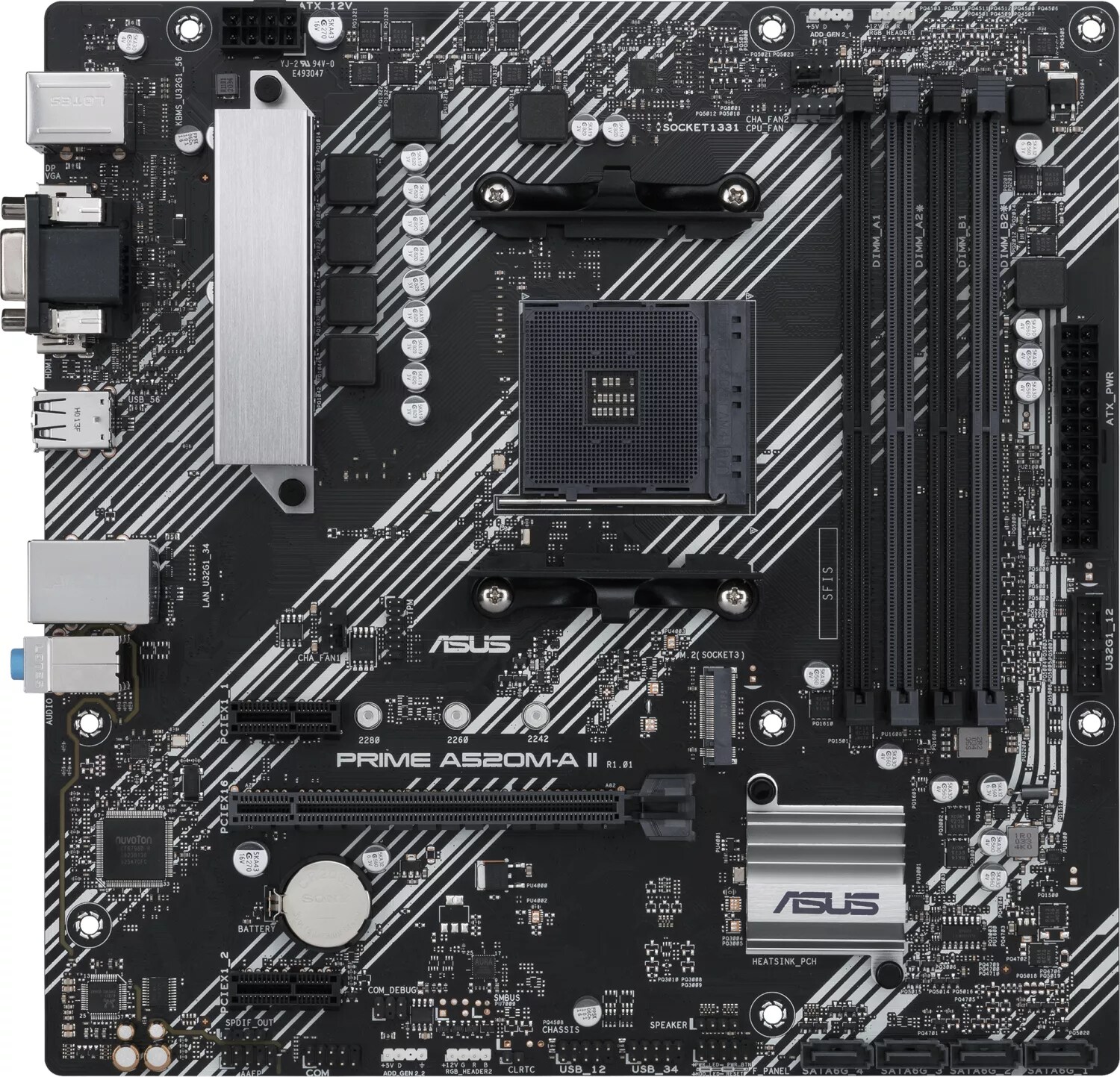 ASUS PRIME A520M-A II/CSM mATX Mainboard Sockel AM4 M.2/USB3.2/HDMI/DP/VGA