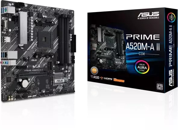 ASUS PRIME A520M-A II/CSM mATX Mainboard Sockel AM4 M.2/USB3.2/HDMI/DP/VGA