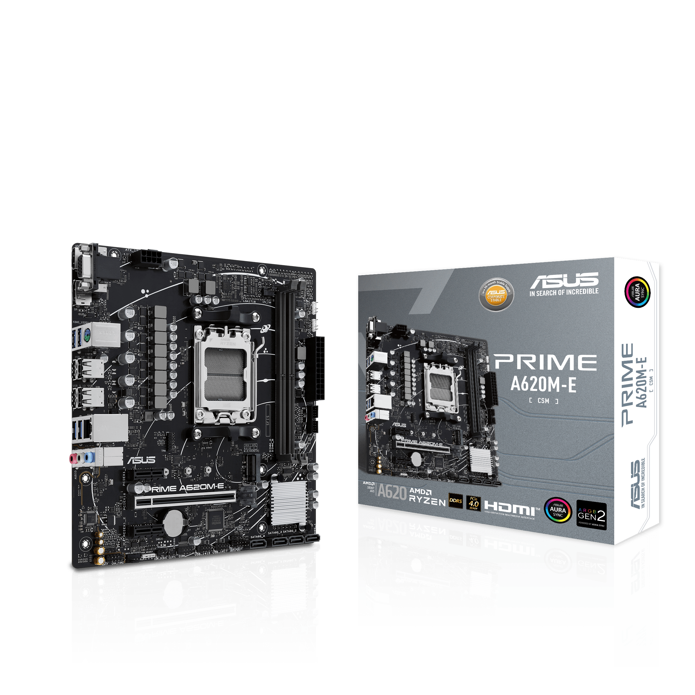 ASUS PRIME A620M-E-CSM mATX Mainboard Sockel AM5 M.2/USB3.2/VGA/DP/HDMI