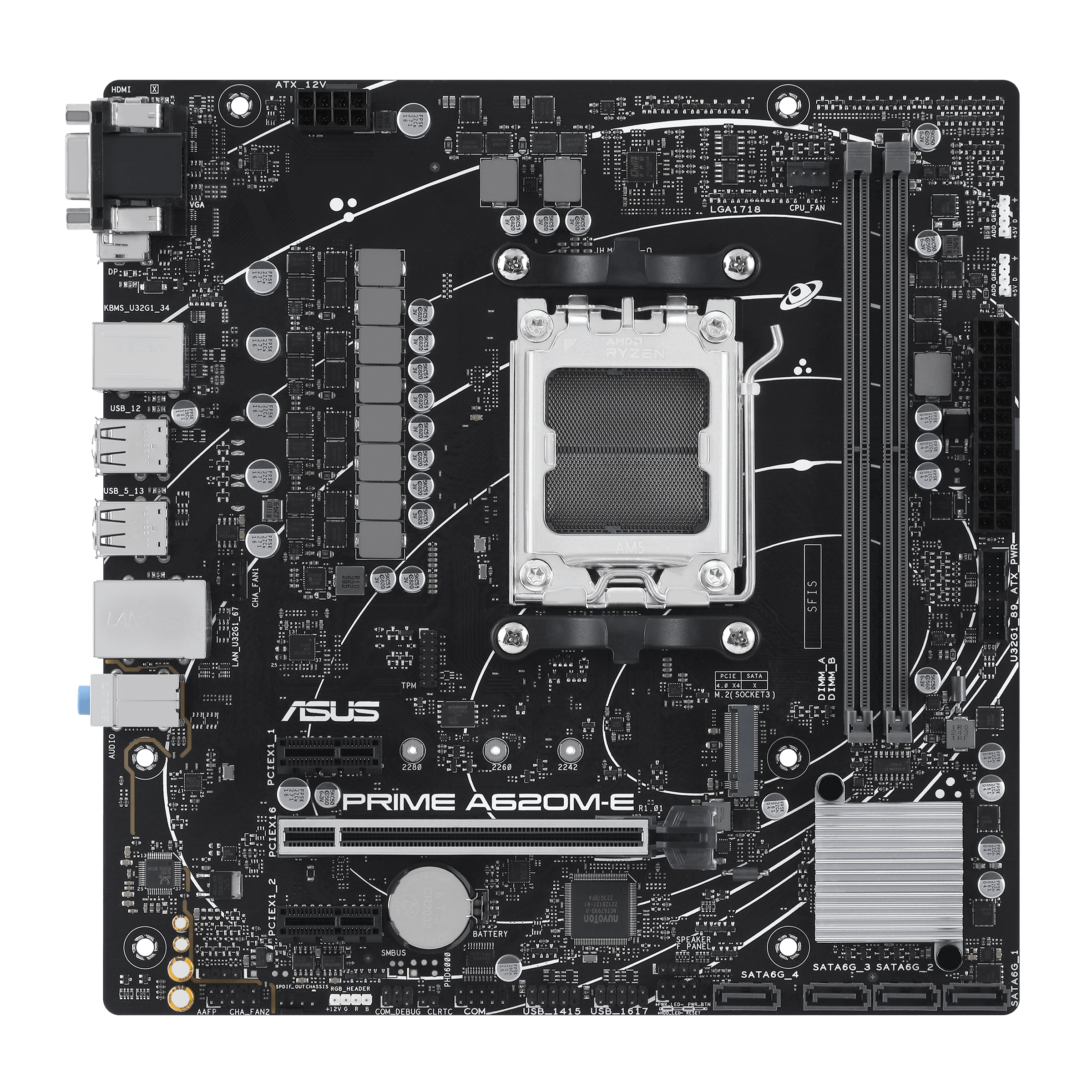 ASUS PRIME A620M-E-CSM mATX Mainboard Sockel AM5 M.2/USB3.2/VGA/DP/HDMI