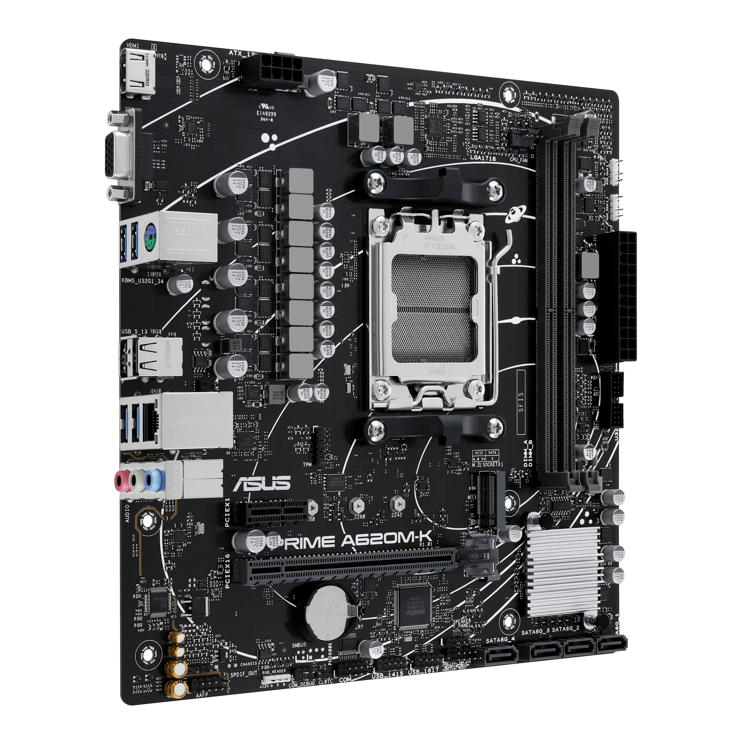 ASUS PRIME A620M-K mATX Mainboard Sockel AM5 M.2/USB3.2/VGA/HDMI