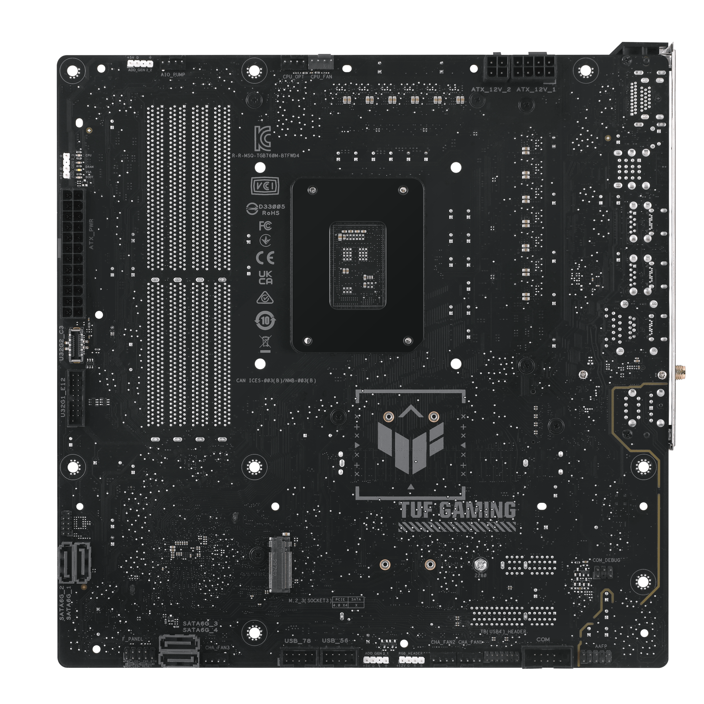 ASUS TUF GAMING B760M-BTF WIFI D4 mATX Mainboard Sockel 1700 DP/HDMI/USB-C