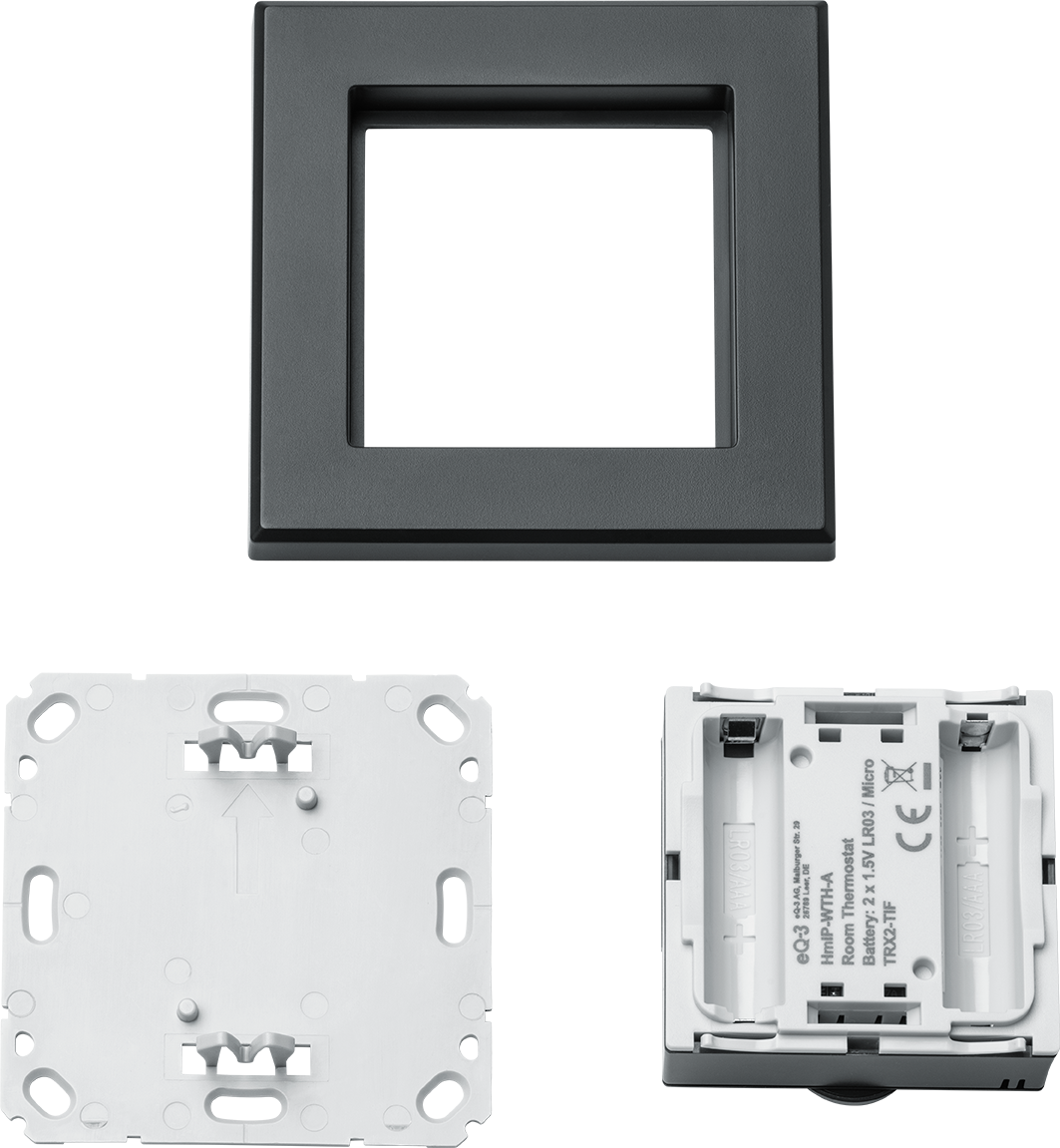 Homematic IP Wandthermostat mit Luftfeuchtigkeitssensor anthrazit HmIP-WTH-A