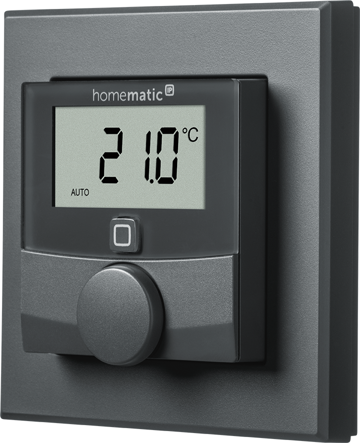 Homematic IP Wandthermostat mit Luftfeuchtigkeitssensor anthrazit HmIP-WTH-A