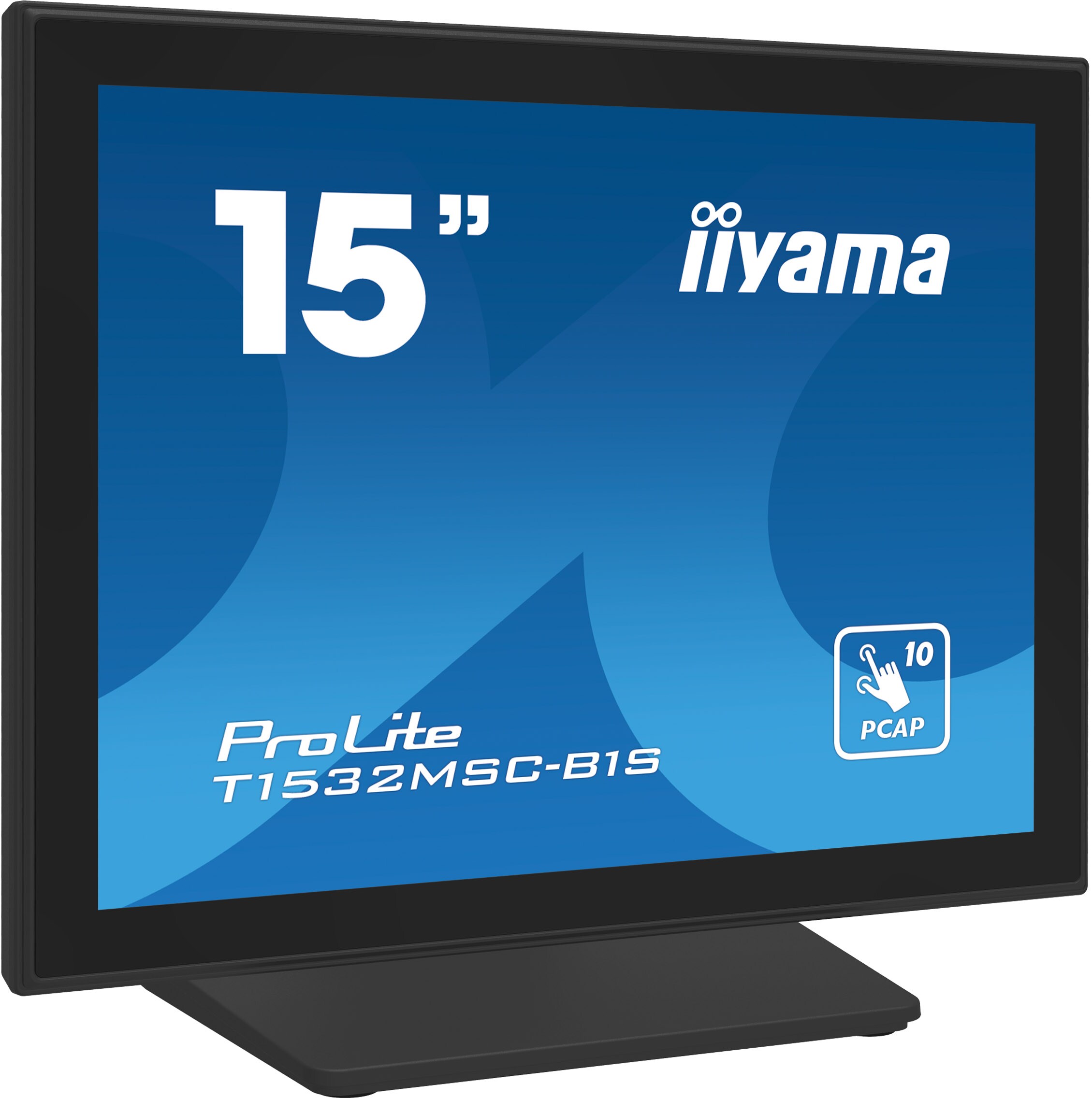 iiyama ProLite T1532MSC-B1S 38cm (15") 10-Punkt Multitouch-Monitor XGA TN VGA DP