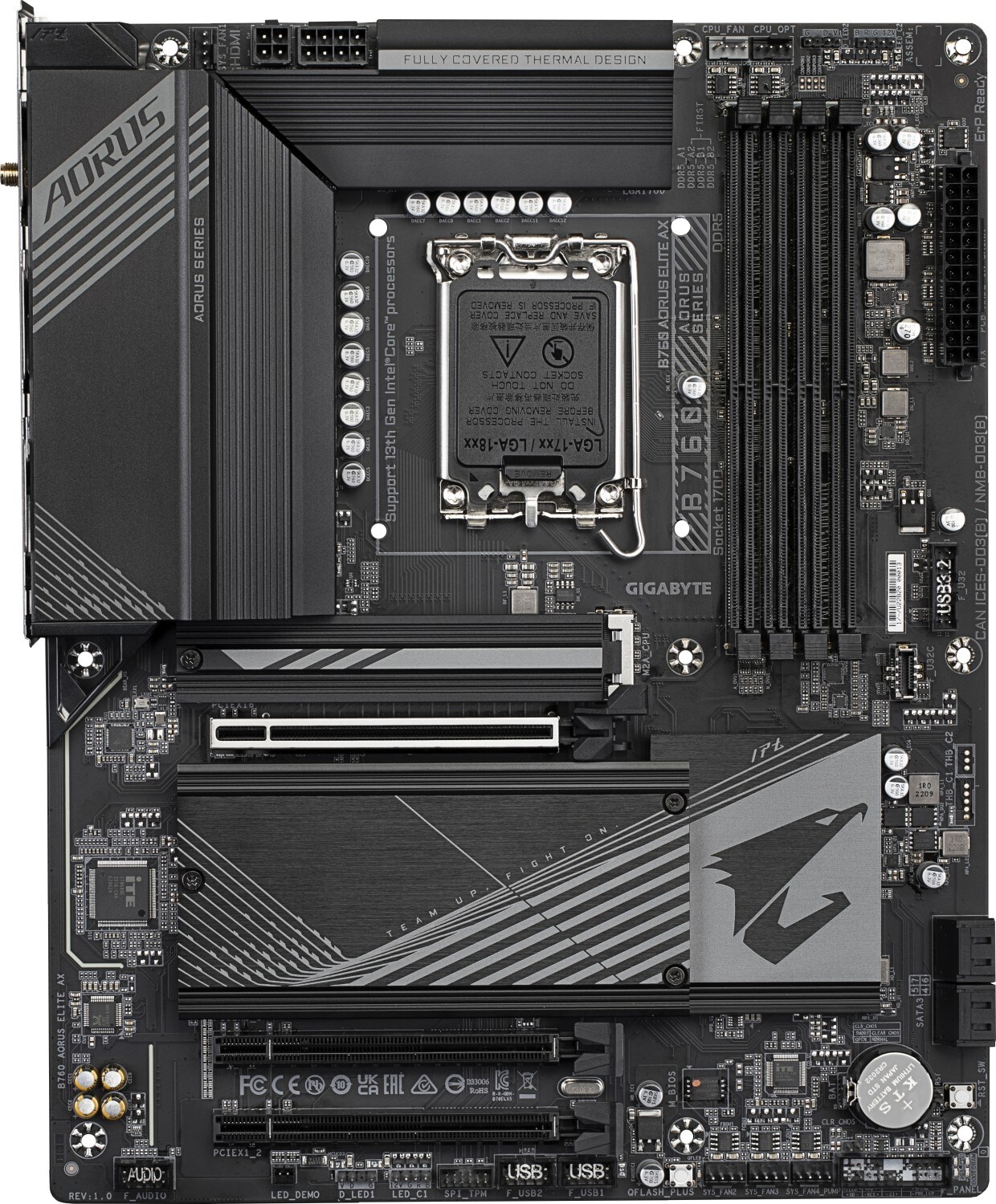 GIGABYTE B760 AORUS ELITE AX ATX Mainboard Sockel 1700 M.2/HDMI/DP/WIFI/BT