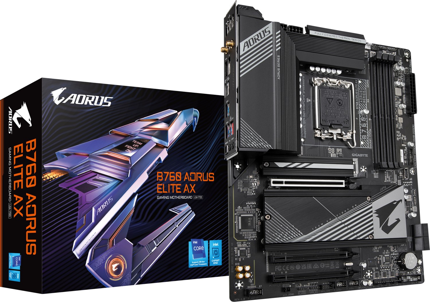 GIGABYTE B760 AORUS ELITE AX ATX Mainboard Sockel 1700 M.2/HDMI/DP/WIFI/BT