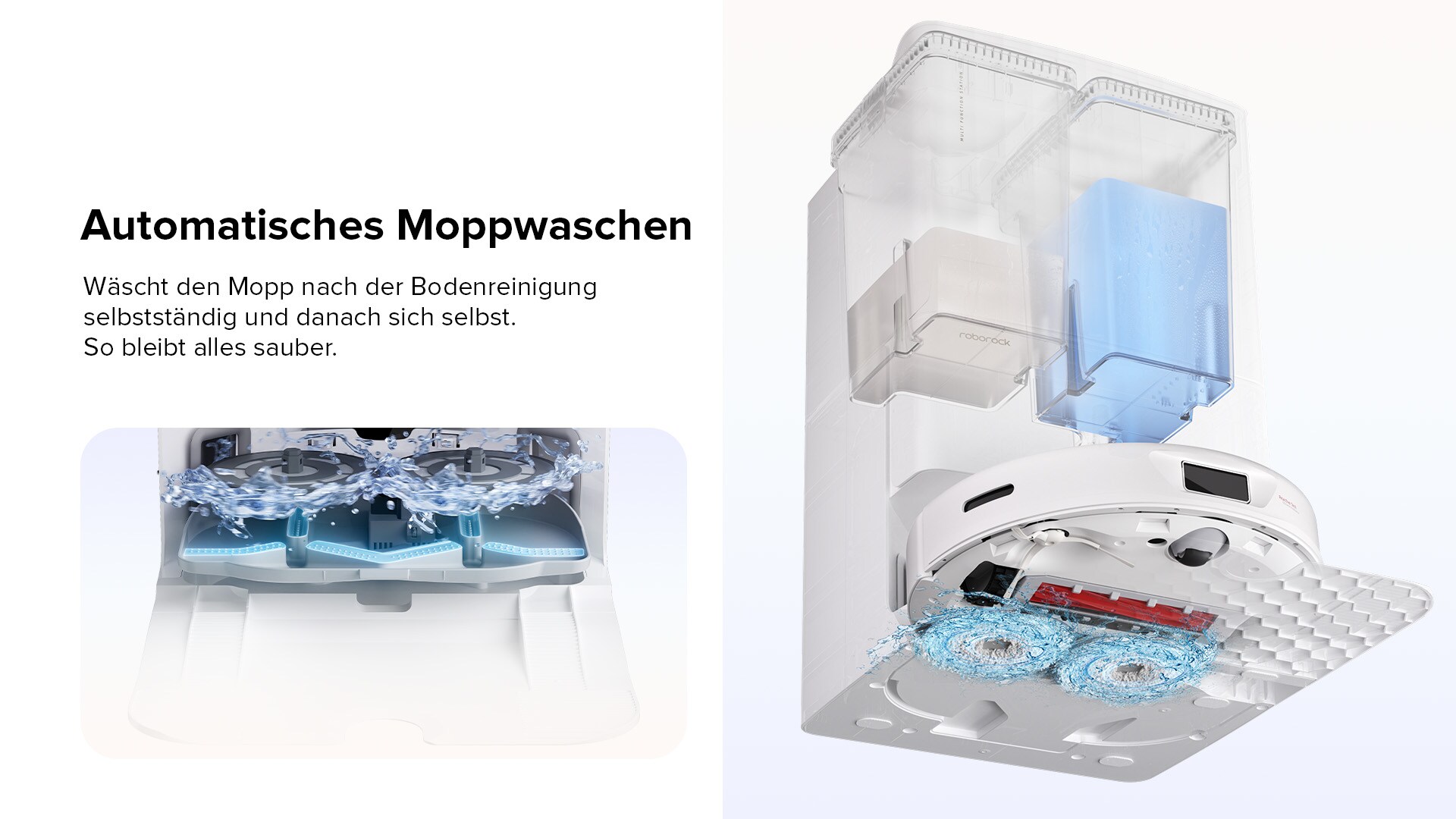 Roborock Q Revo Saug-/Wischroboter mit Absaugstation weiß