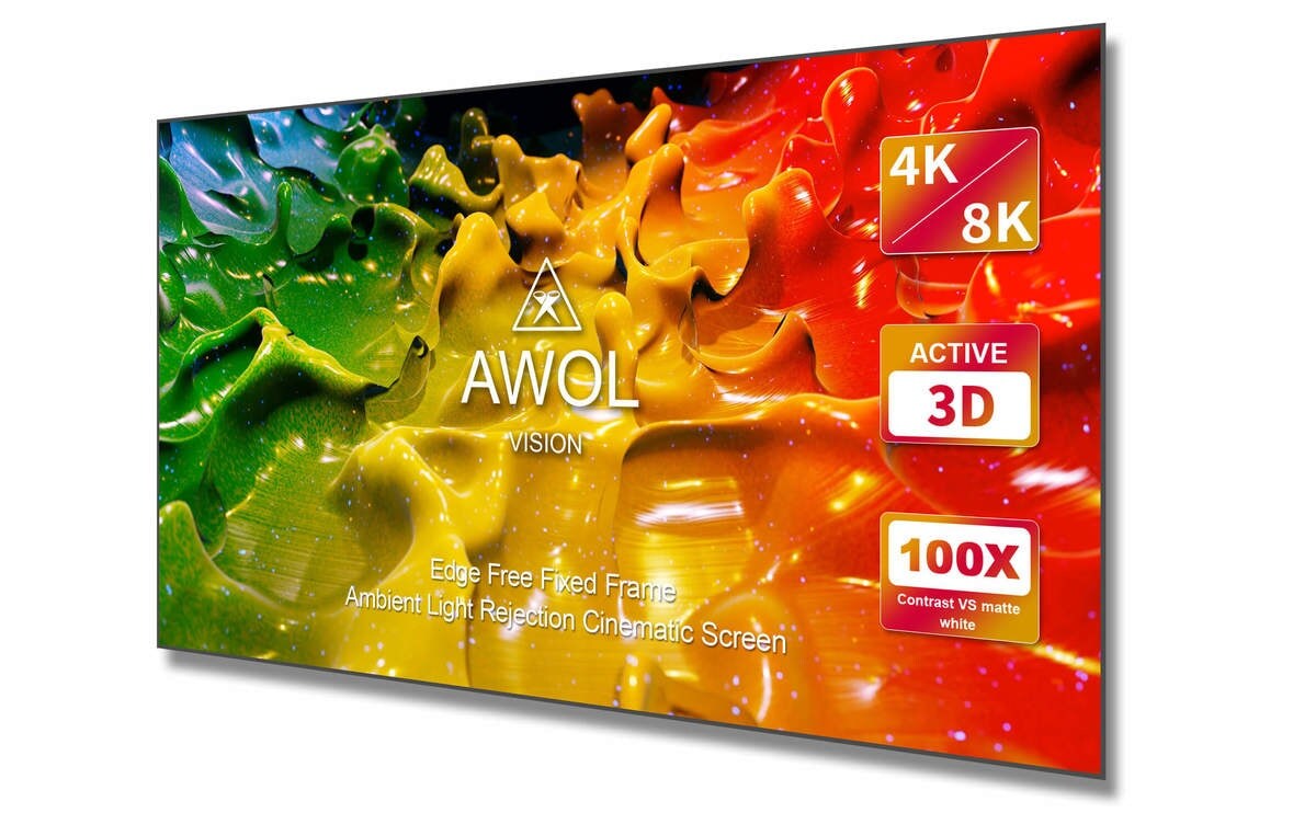 AWOL Vision Cinematic ALR Beamer Leinwand, 100" 223,4 x 126,5 x 2,5cm