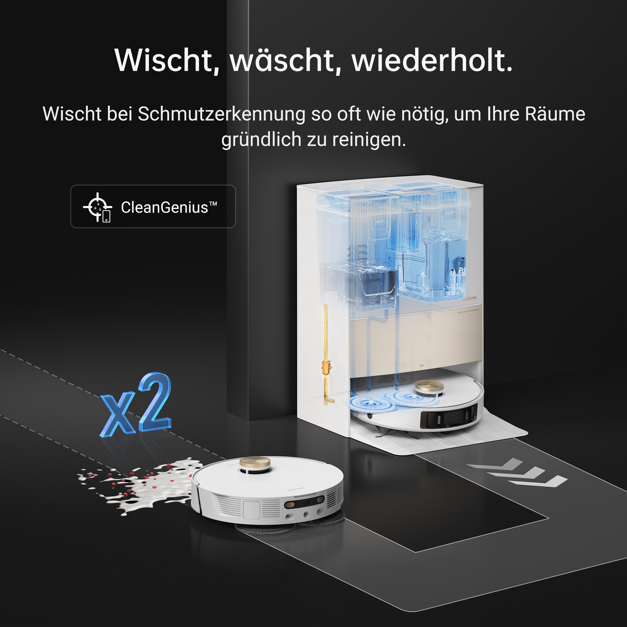 DreameBot L20 Ultra Complete Saug- und Wischroboter weiß, 7000Pa, MopExtend