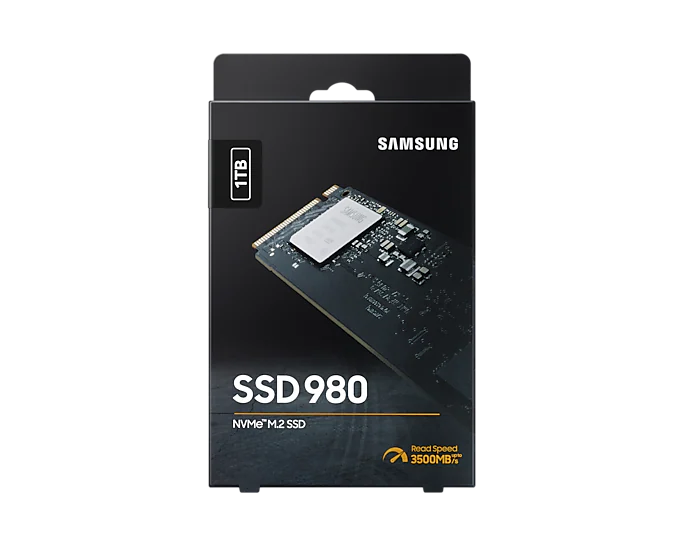 Samsung 980 Interne NVMe SSD 1 TB M.2 2280 PCIe 3.0 V-NAND TLC