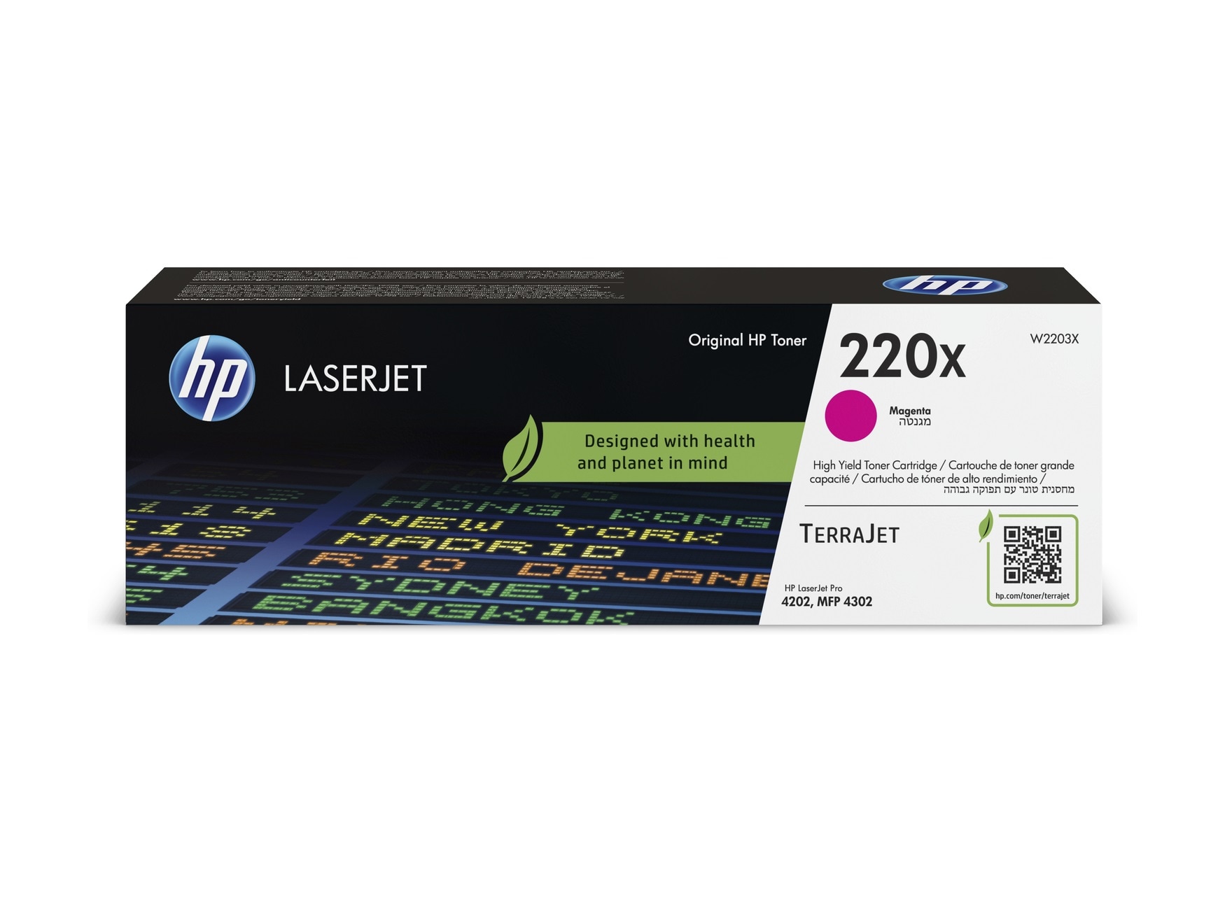 HP 220X / W2203X Original Toner Magenta für ca. 5.500 Seiten