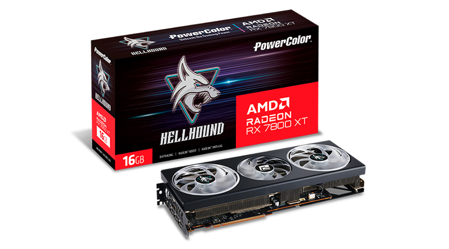 POWERCOLOR AMD Radeon RX 7800 XT Hellhound 16GB GDDR6 Grafikkarte HDMI/3xDP