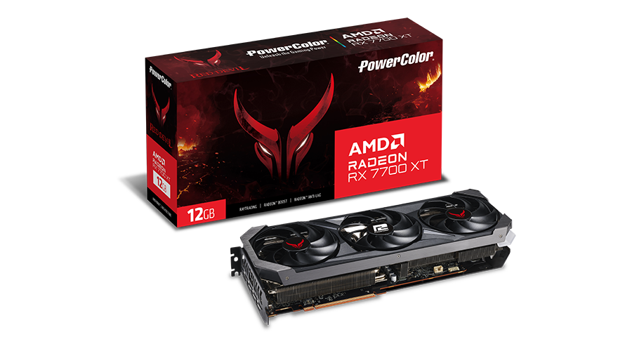 POWERCOLOR AMD Radeon RX 7700 XT RED DEVIL 12GB GDDR6 Grafikkarte HDMI/3xDP