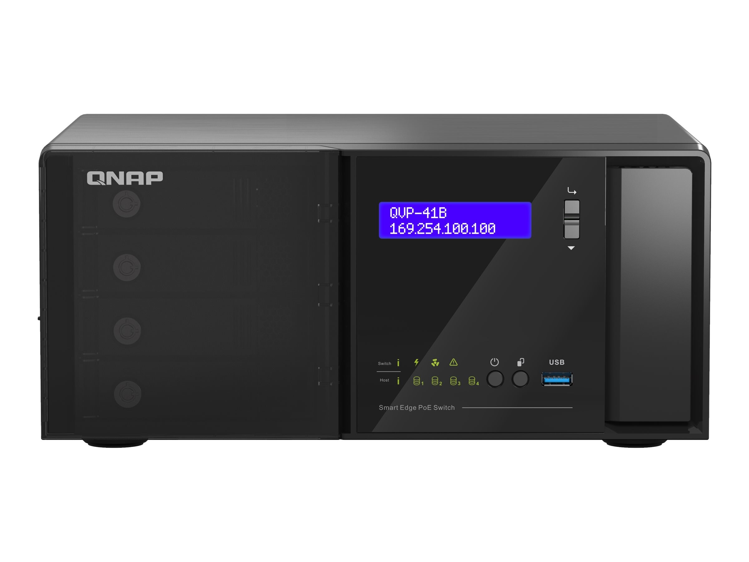 QNAP QVP-41B-8G-P NVR-Netzwerküberwachungsserver 4-Bay