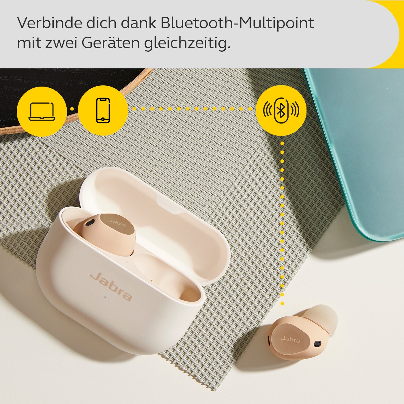 JABRA Elite 10 Bluetooth ANC In-Ear Kopfhörer Champagne Beige