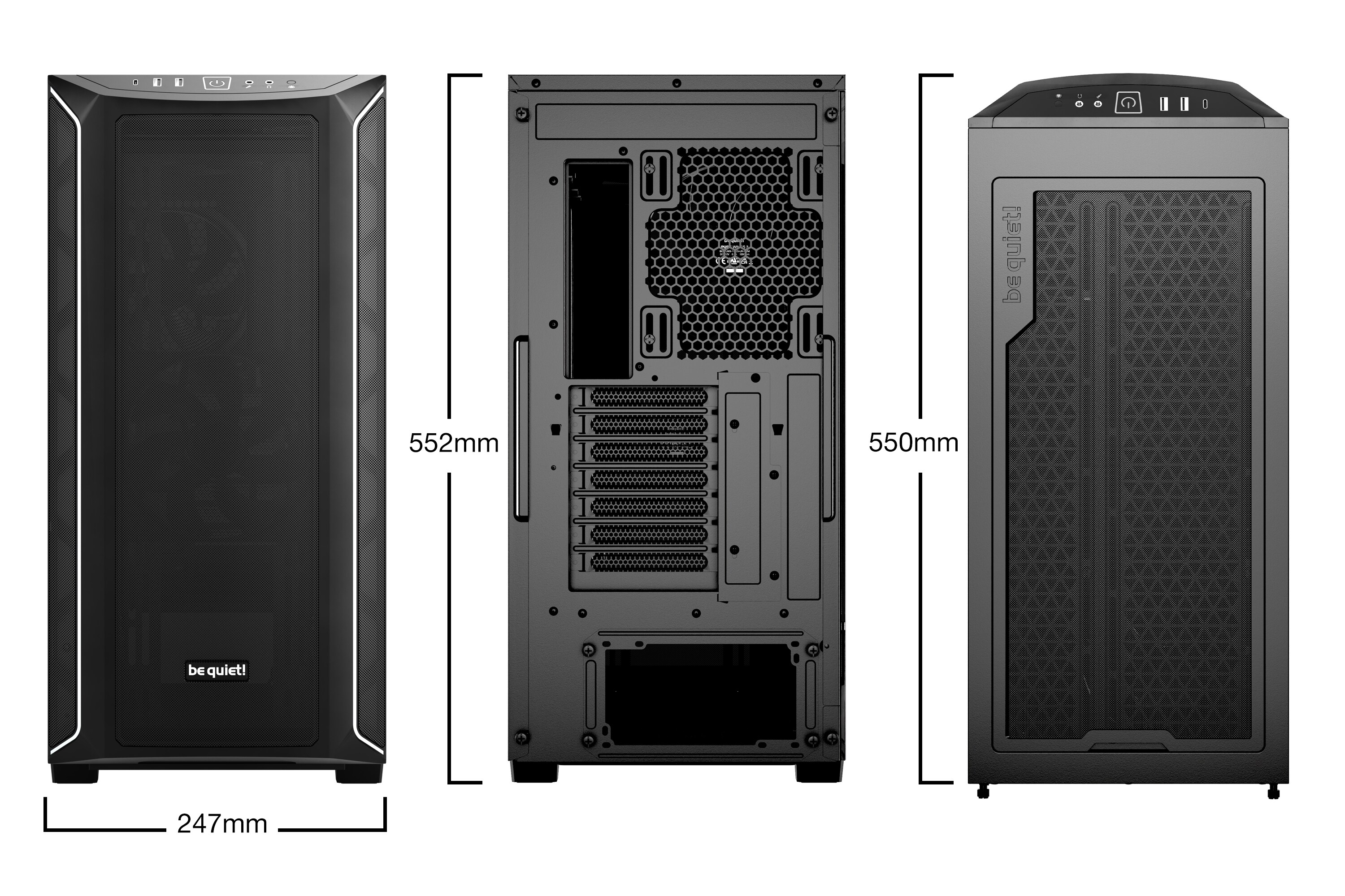 be quiet! Shadow Base 800 DX Schwarz Midi Tower Gaming Gehäuse