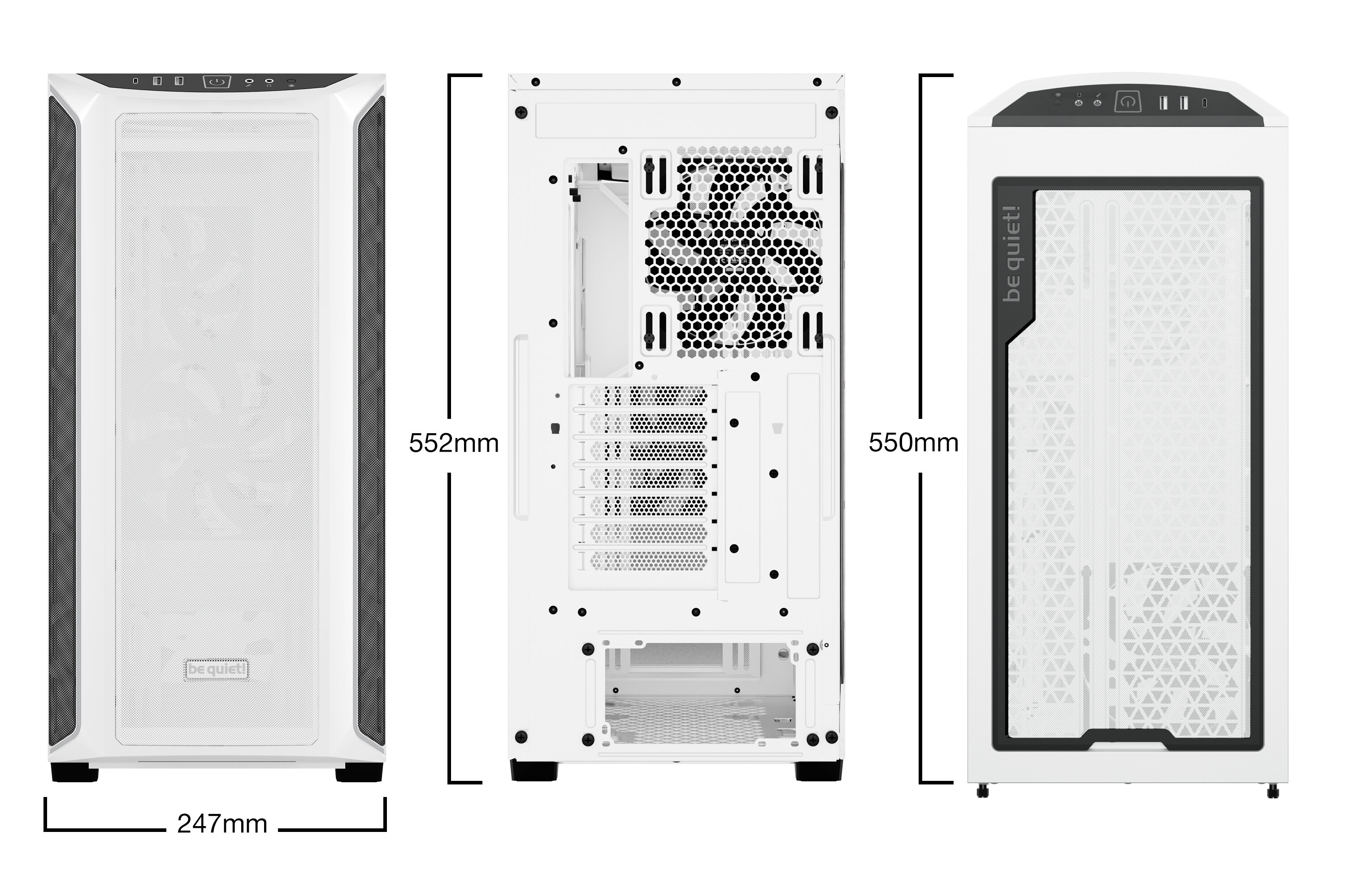 be quiet! Shadow Base 800 DX Weiß Midi Tower Gaming Gehäuse