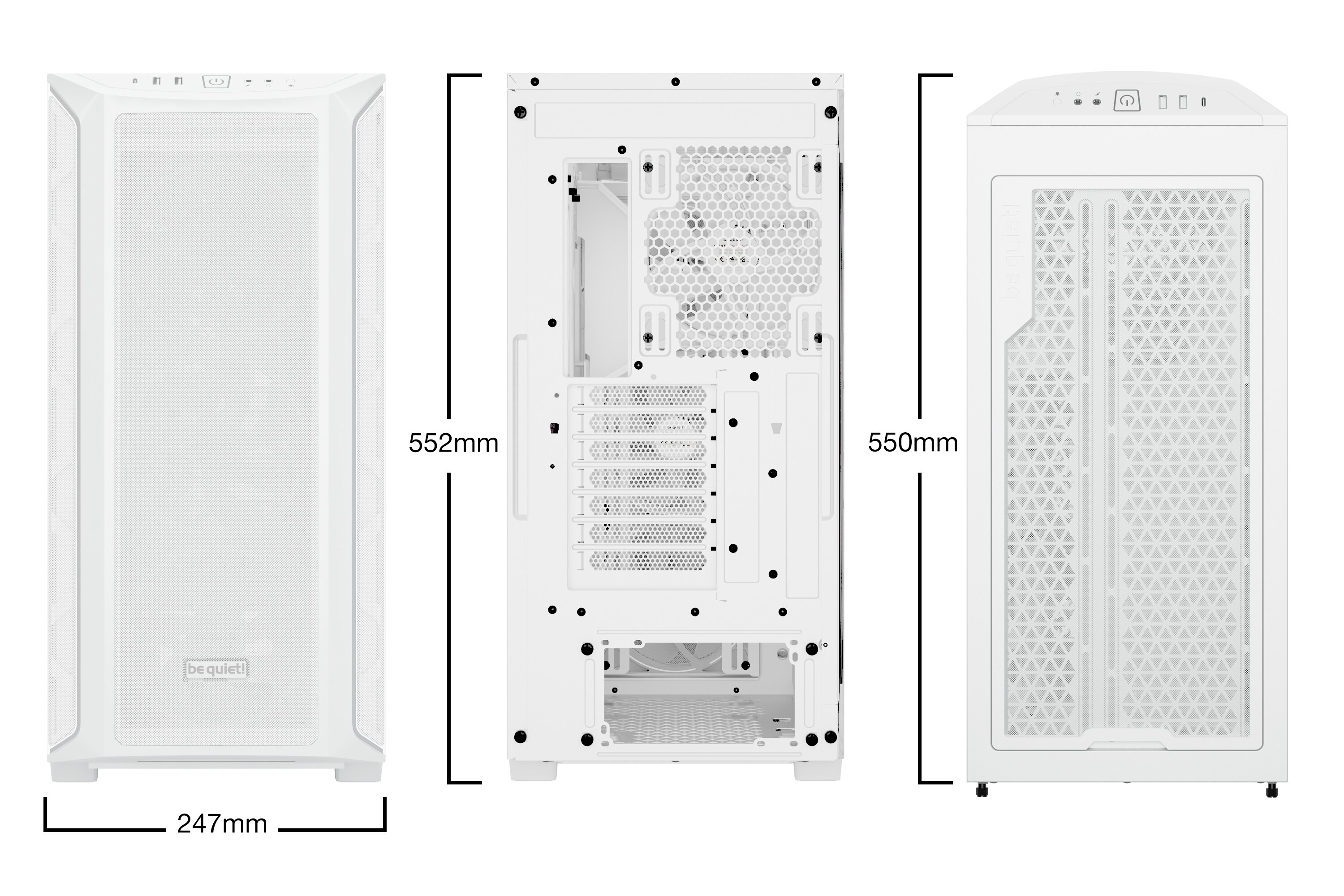 be quiet! Shadow Base 800 FX Weiß Midi Tower Gaming Gehäuse