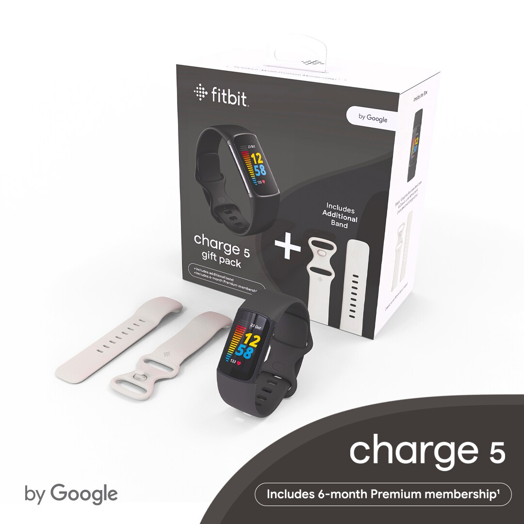 Fitbit Charge 5 Bundle Fitness-Tracker Schwarz