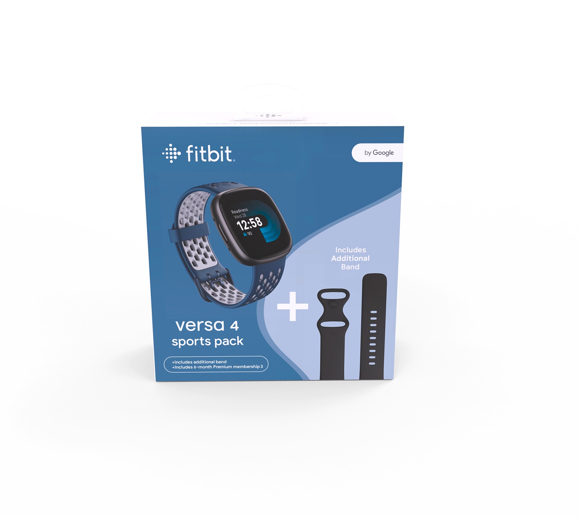 Fitbit Versa 4 Bundle Fitness-Smartwatch Schwarz/Saphir