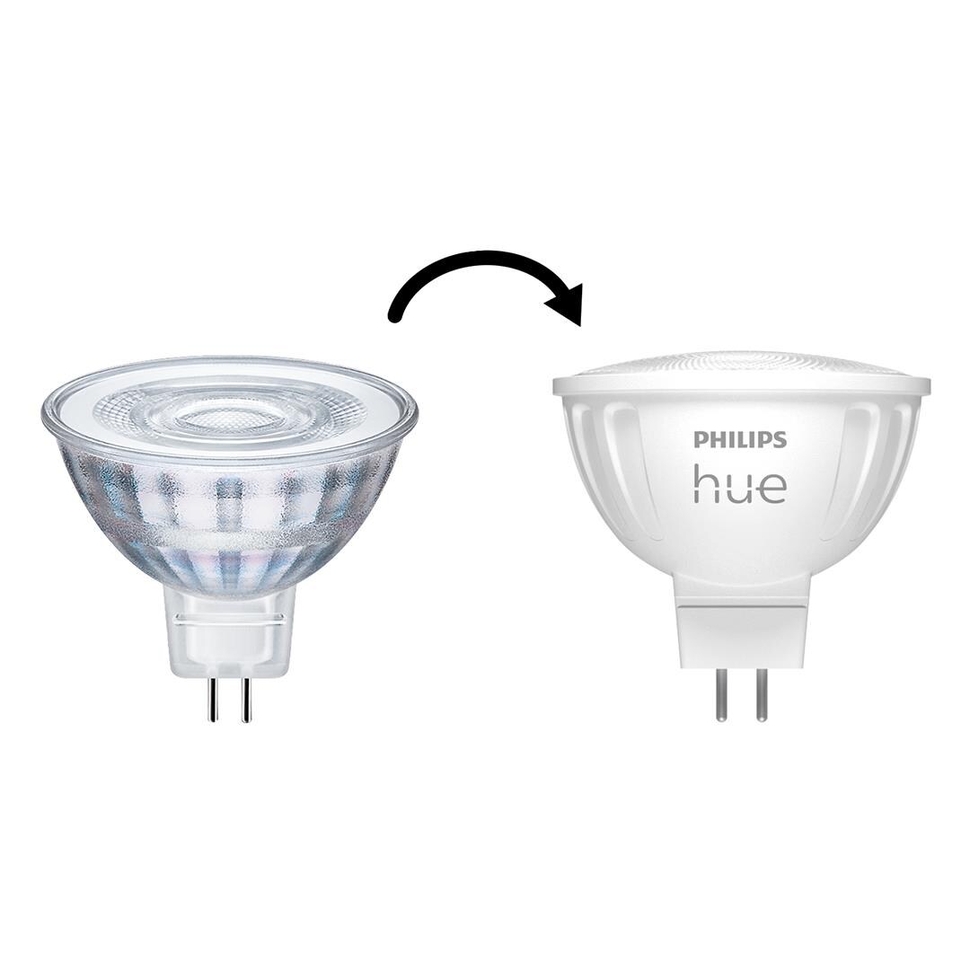 Philips Hue White &amp; Color Ambiance MR16 LED-Lampe 400lm, Einzelpack