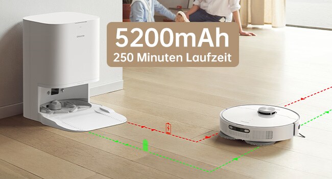 DreameBot L10 Prime Saug- und Wischroboter weiß, 4000Pa, Laser