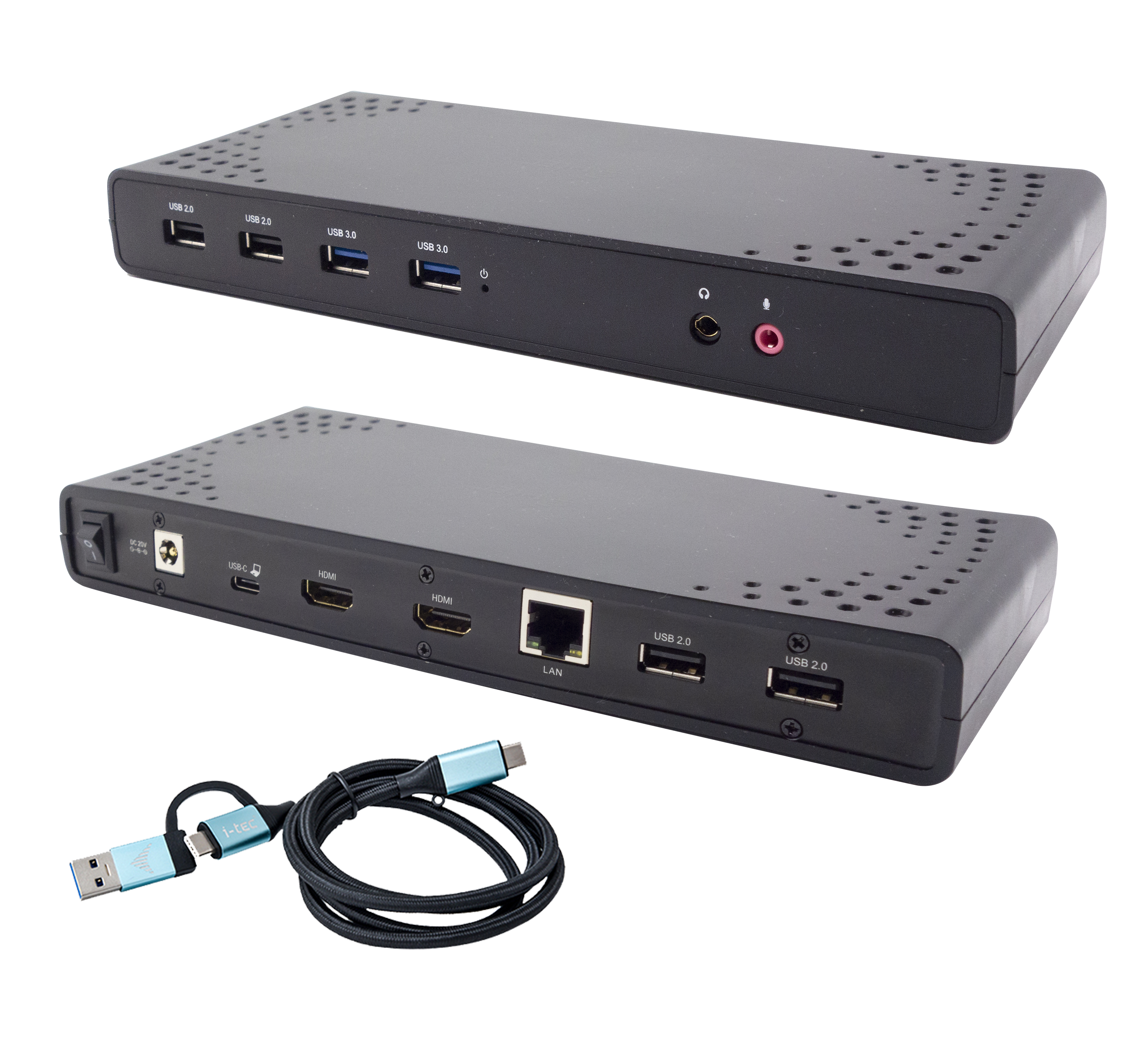 i-tec USB3.0/USB-C/Thunderbolt 2x Display Docking Station + PD 85W