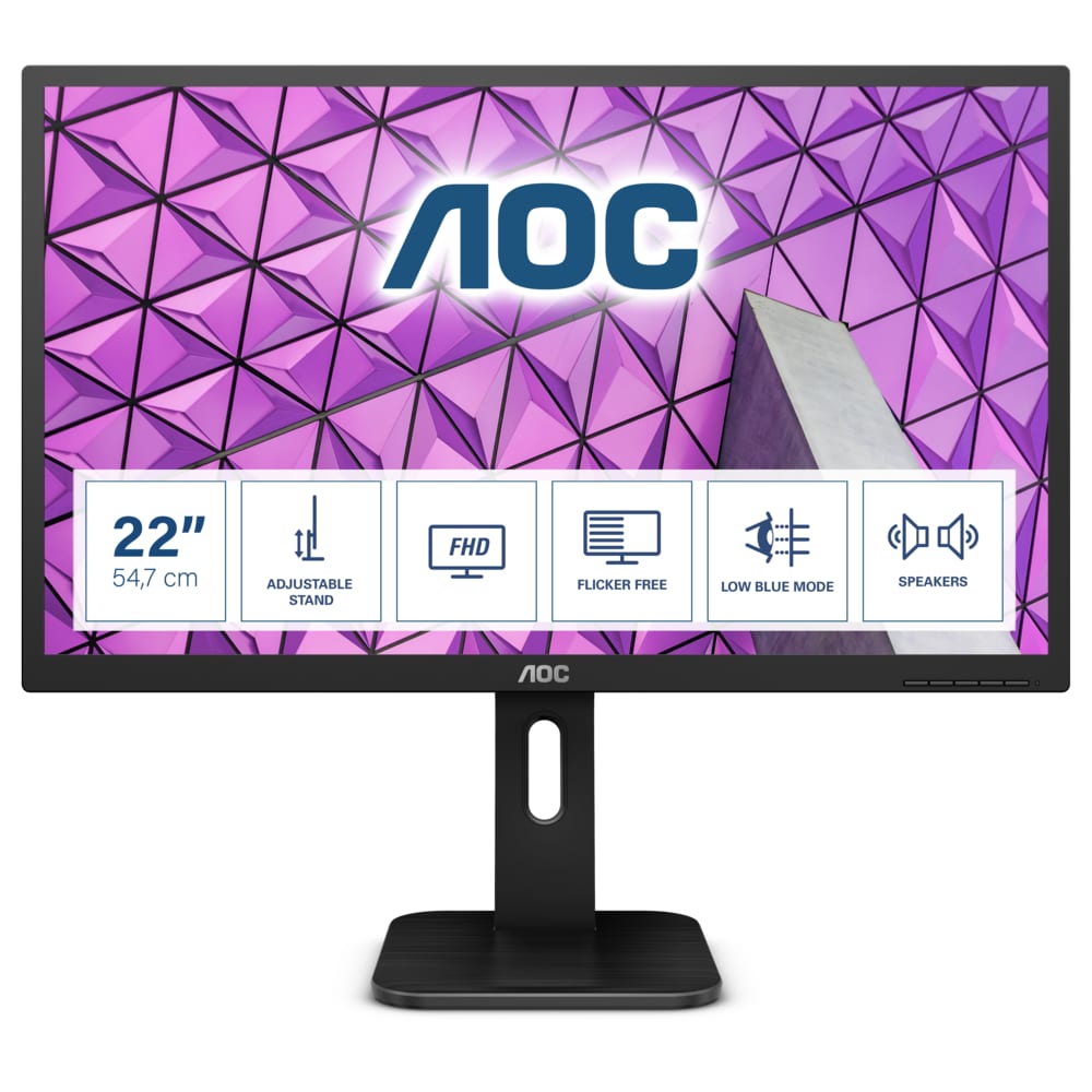 AOC 22P1D 54,7cm (21,5") Business Monitor 16:9 VGA/DVI/HDMI 2ms 250cd/m² 50Mio:1